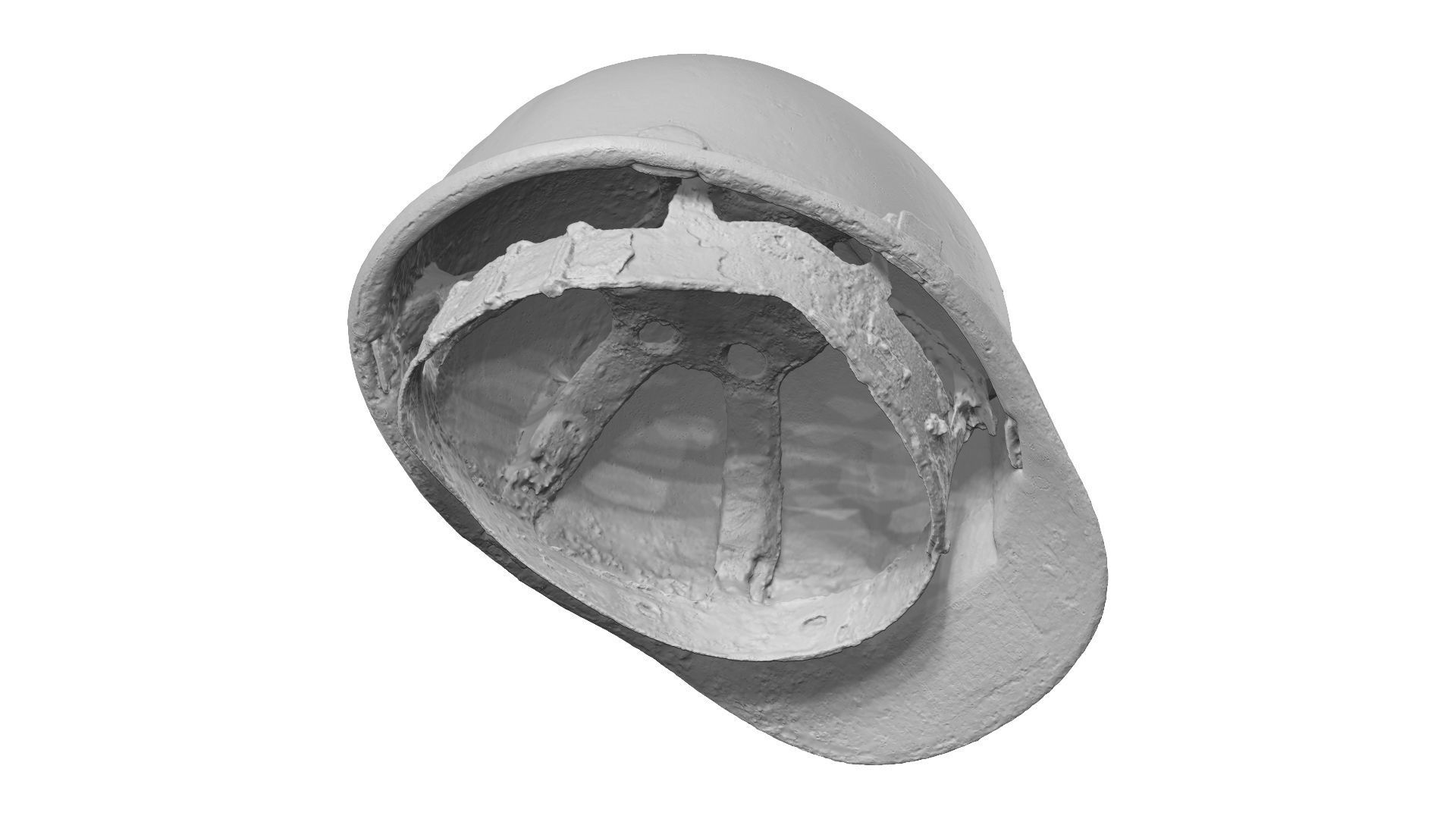 Dirty Safety Helmet Raw Scanned 3D model_11