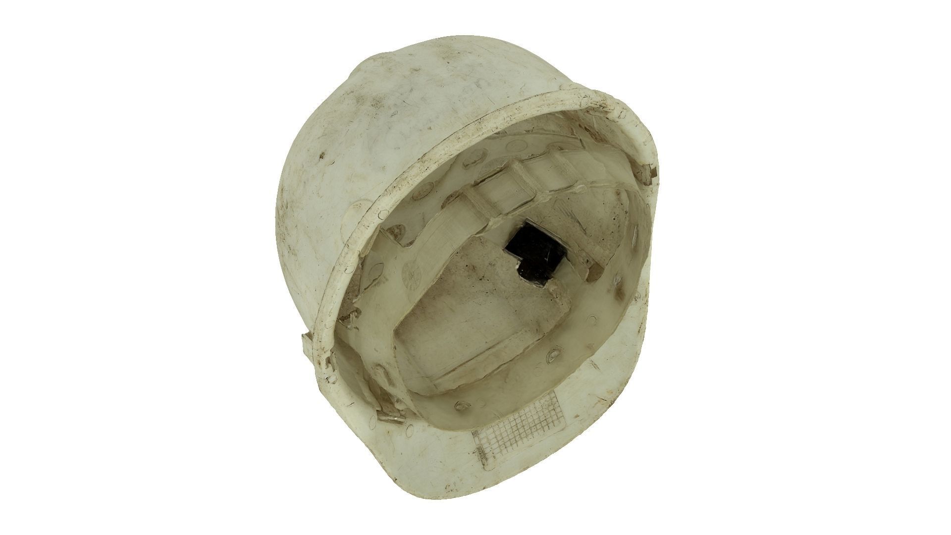Dirty Safety Helmet Raw Scanned 3D model_5