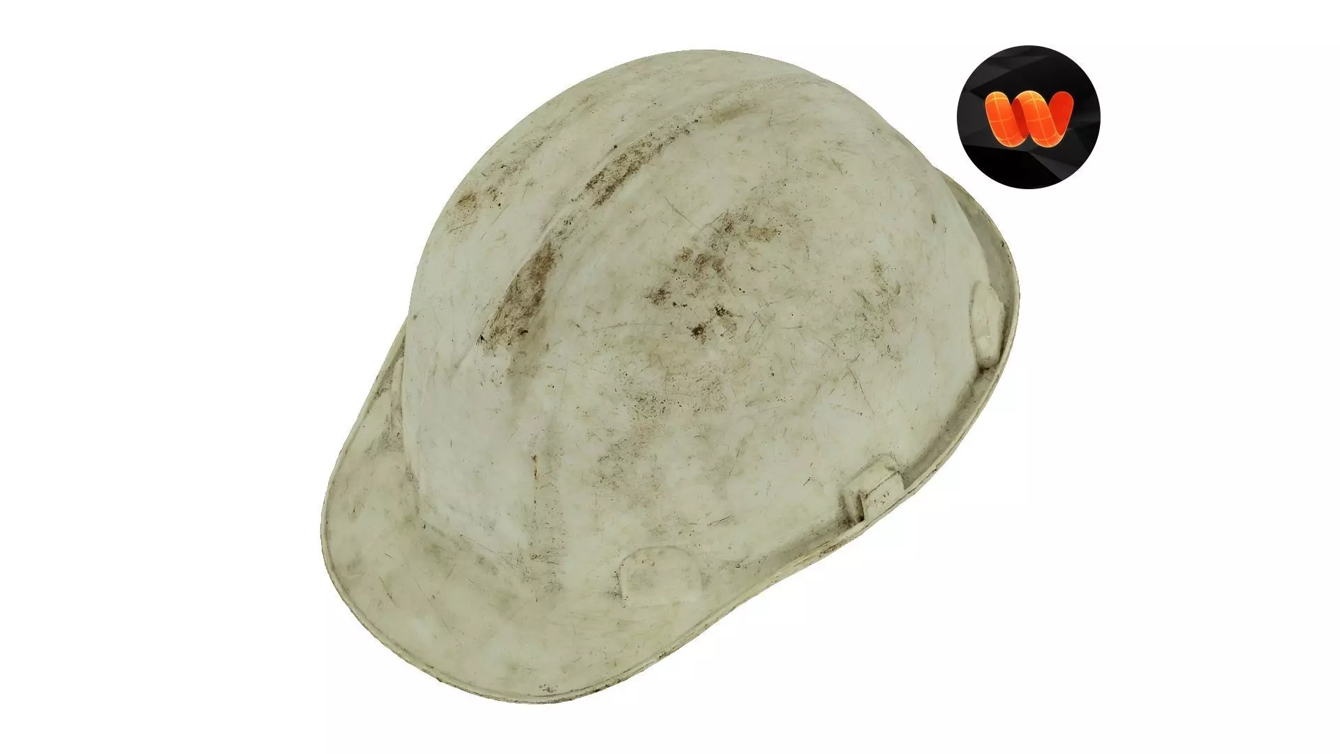 Dirty Safety Helmet Raw Scanned 3D model_0