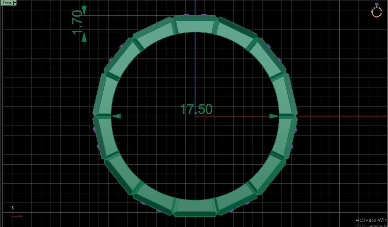 Ring M23 The luxury female ring with gems wedding 3D print model_10