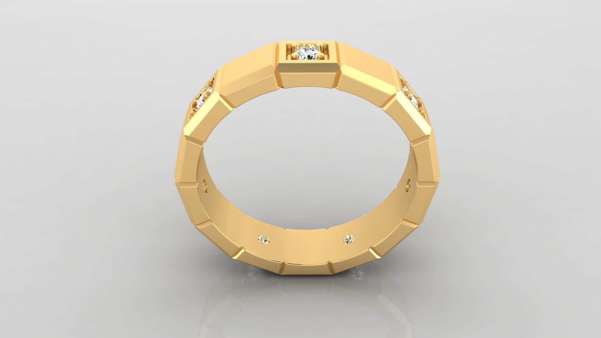 Ring M23 The luxury female ring with gems wedding 3D print model_2