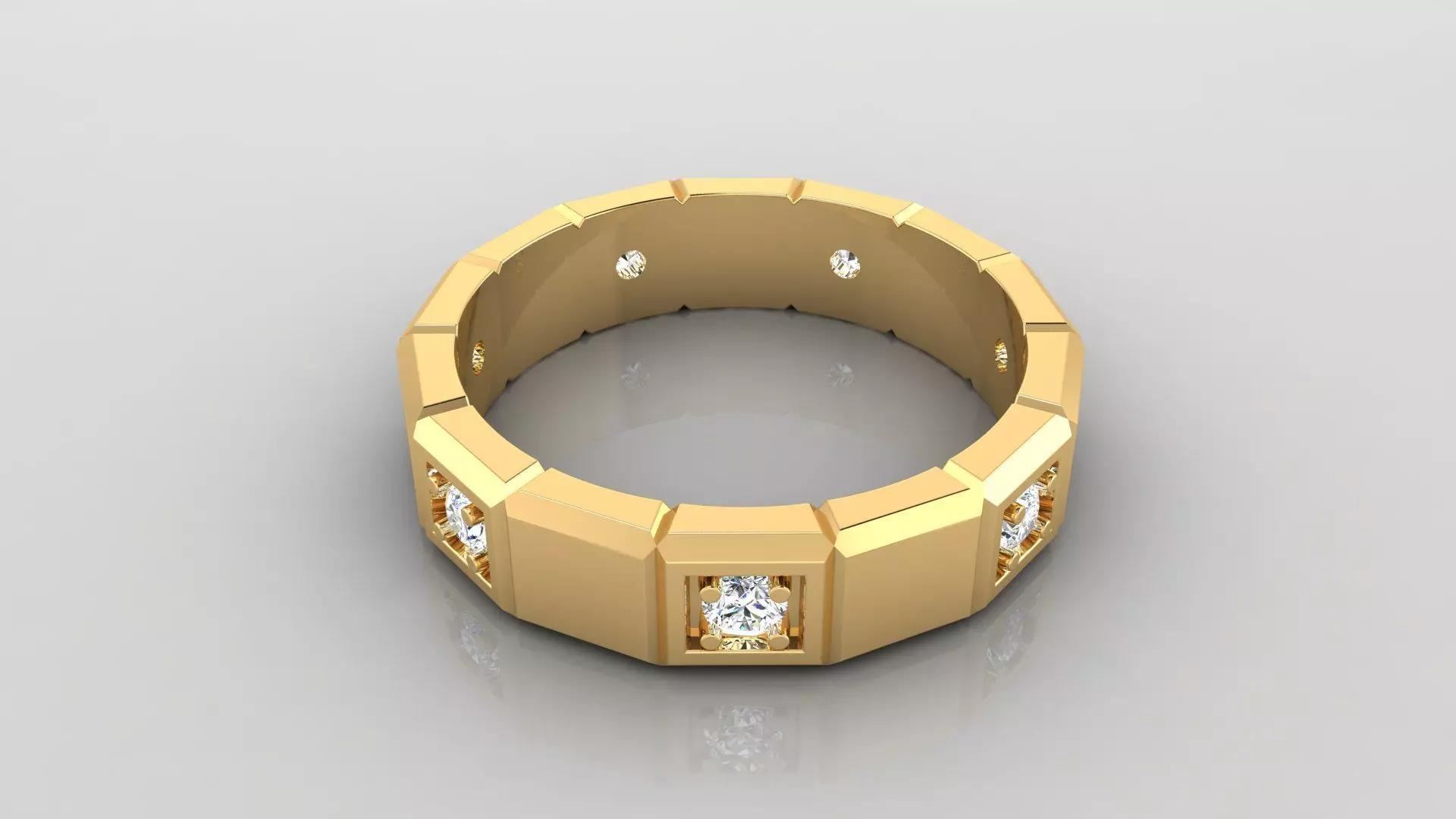 Ring M23 The luxury female ring with gems wedding 3D print model_0