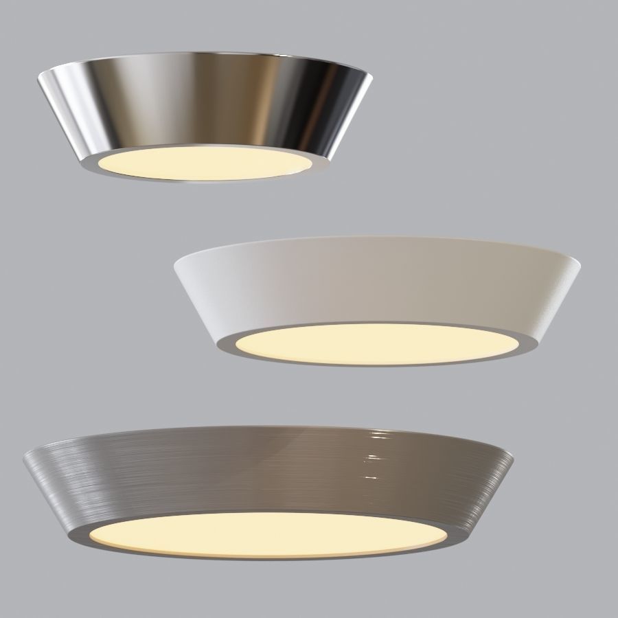 Oculus Ceiling Flush Light by Sonneman 3D model_1