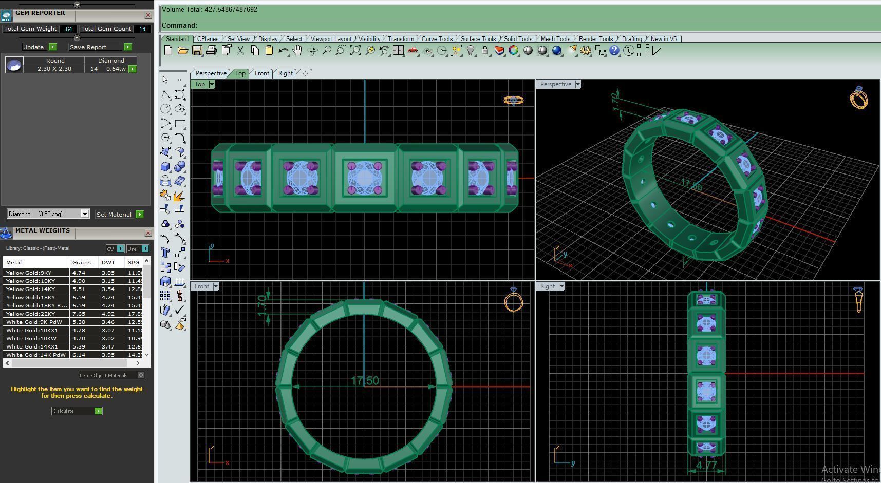 Ring M24 The luxury female ring with gems wedding  3D print model_8