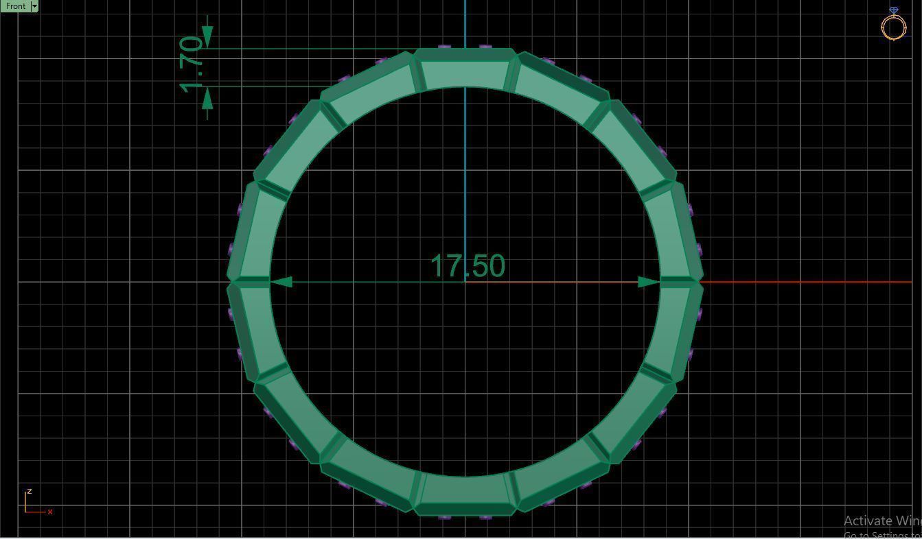 Ring M24 The luxury female ring with gems wedding  3D print model_9