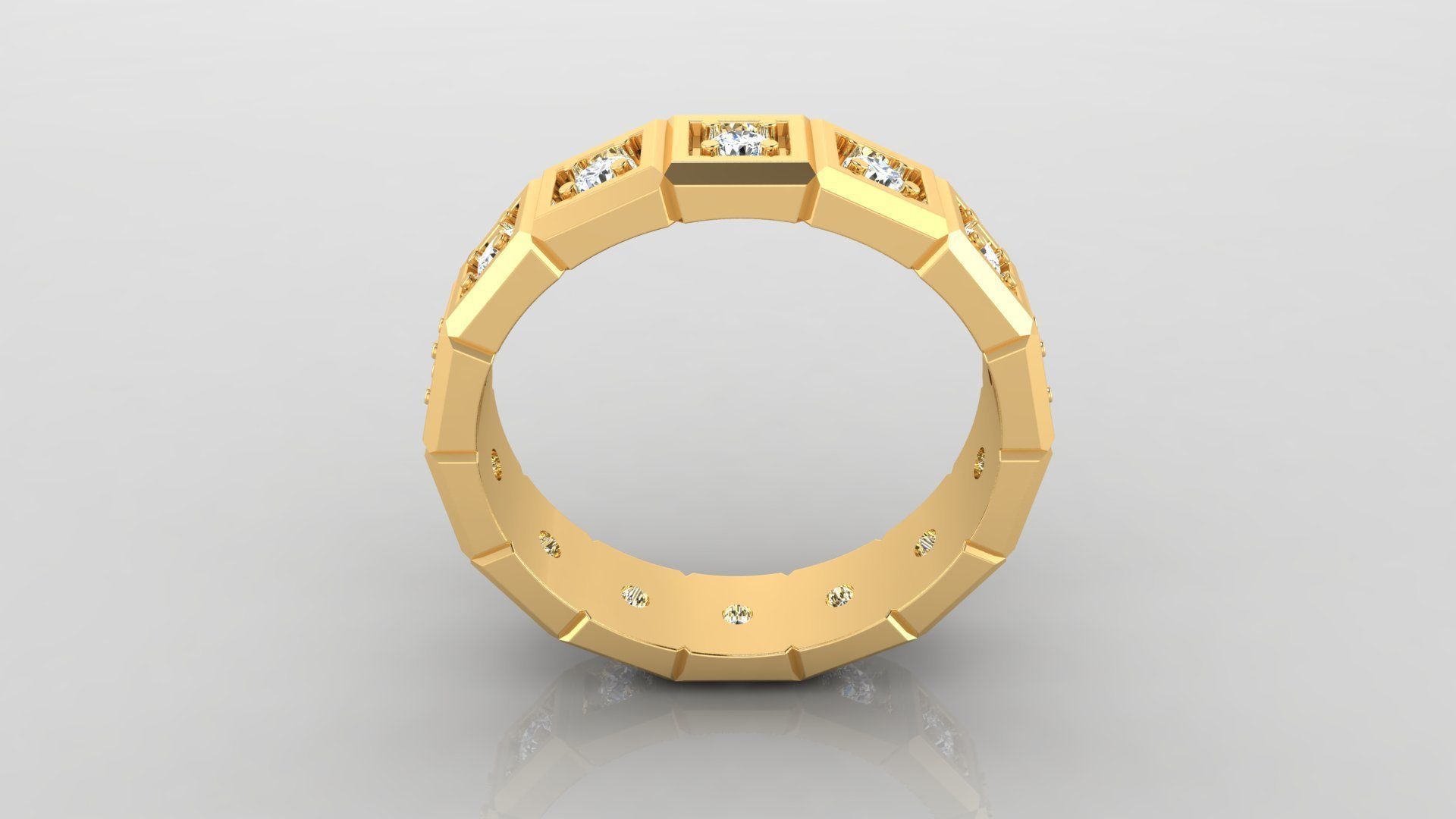 Ring M24 The luxury female ring with gems wedding  3D print model_2