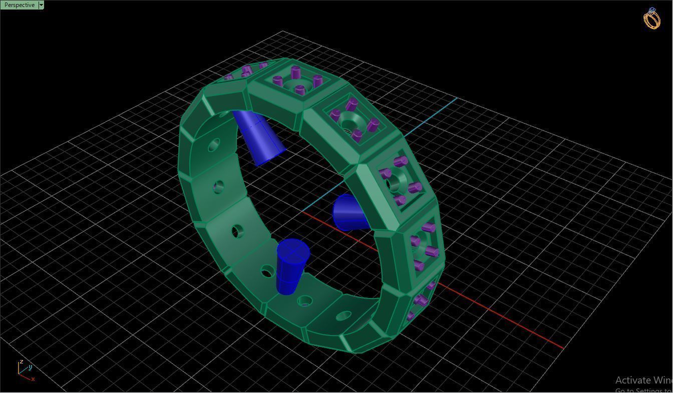 Ring M24 The luxury female ring with gems wedding  3D print model_13