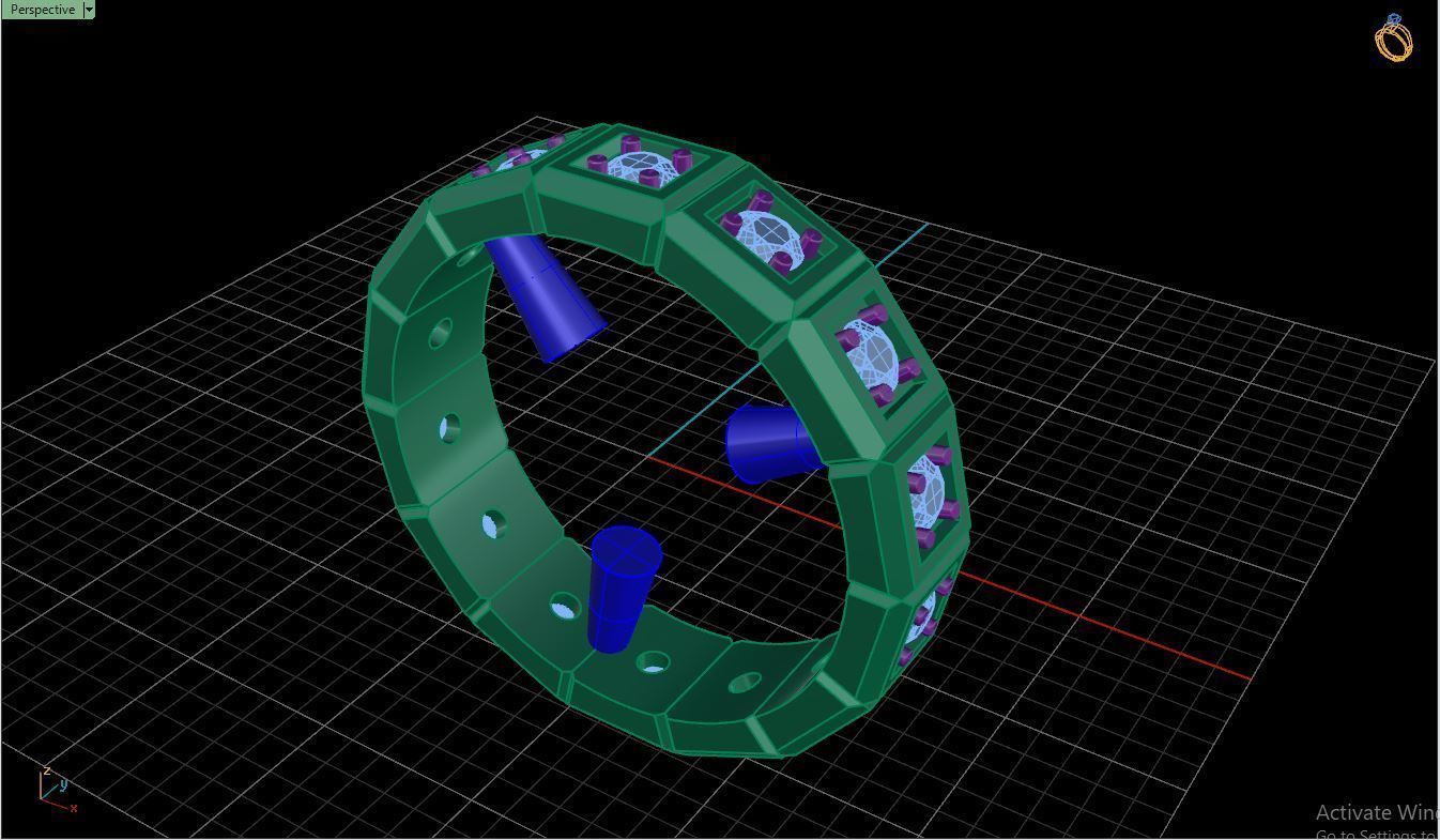 Ring M24 The luxury female ring with gems wedding  3D print model_12