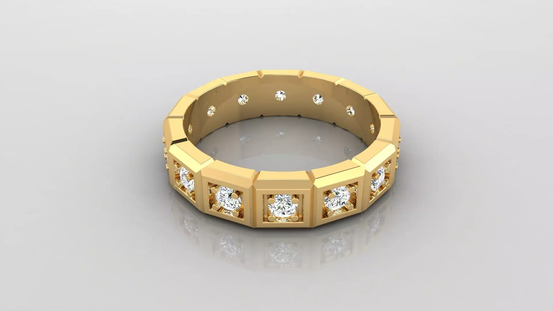 Ring M24 The luxury female ring with gems wedding  3D print model_0