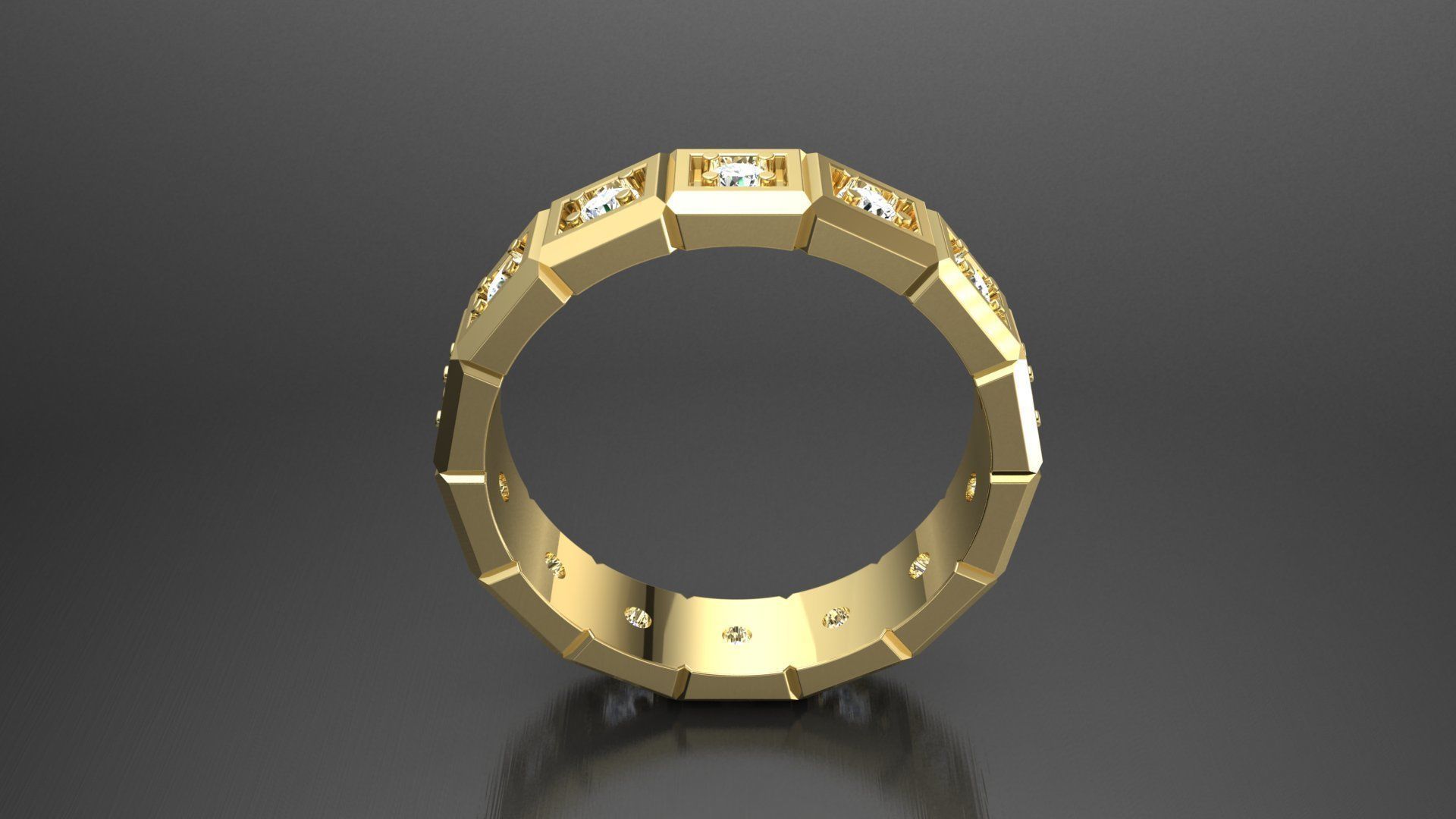 Ring M24 The luxury female ring with gems wedding  3D print model_6