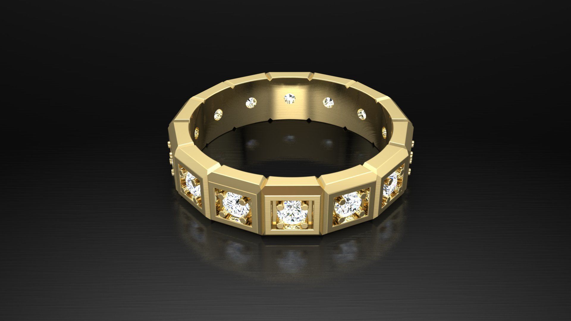 Ring M24 The luxury female ring with gems wedding  3D print model_4