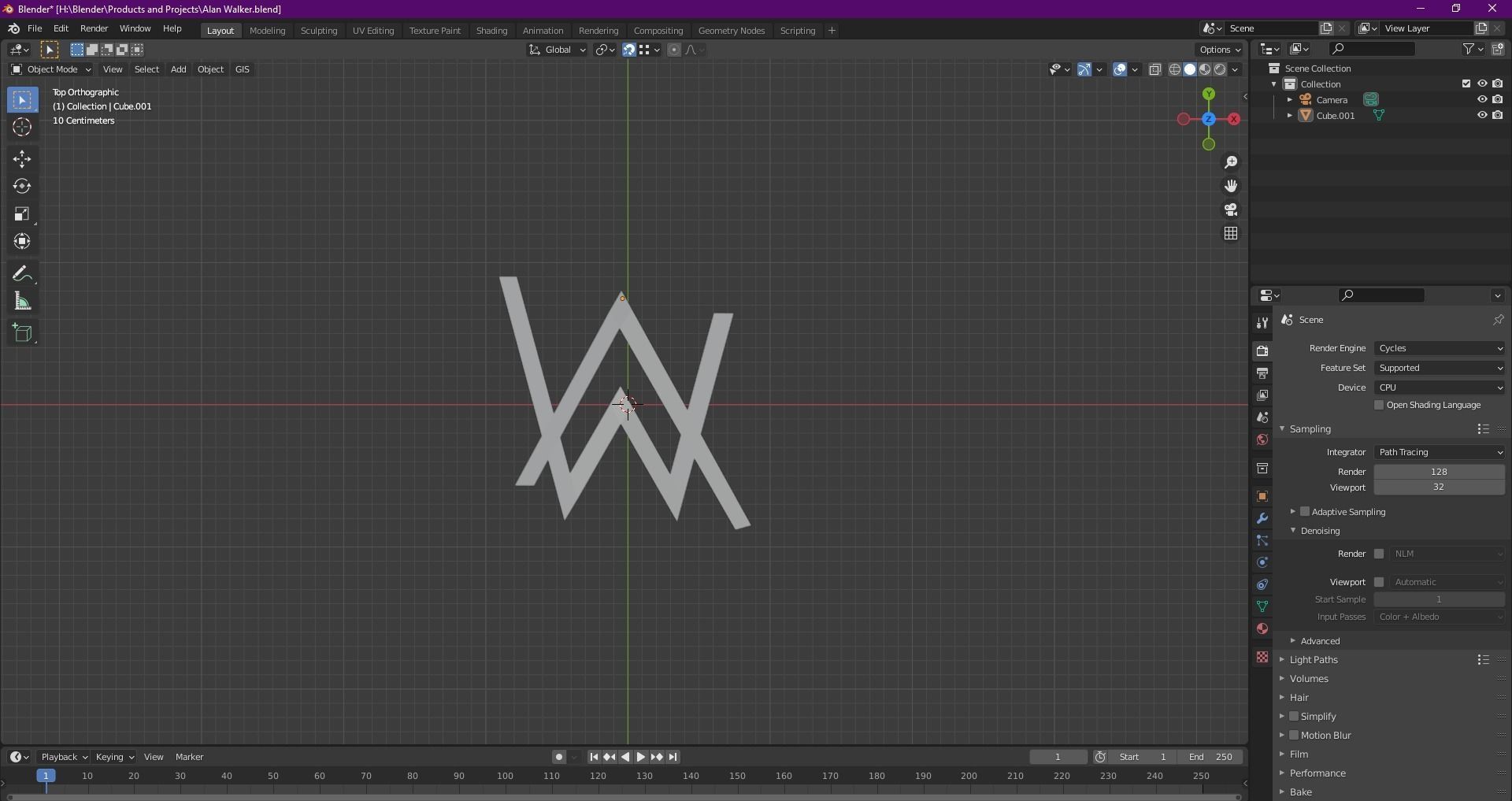 Alan Walker Logo Free 3D model_20