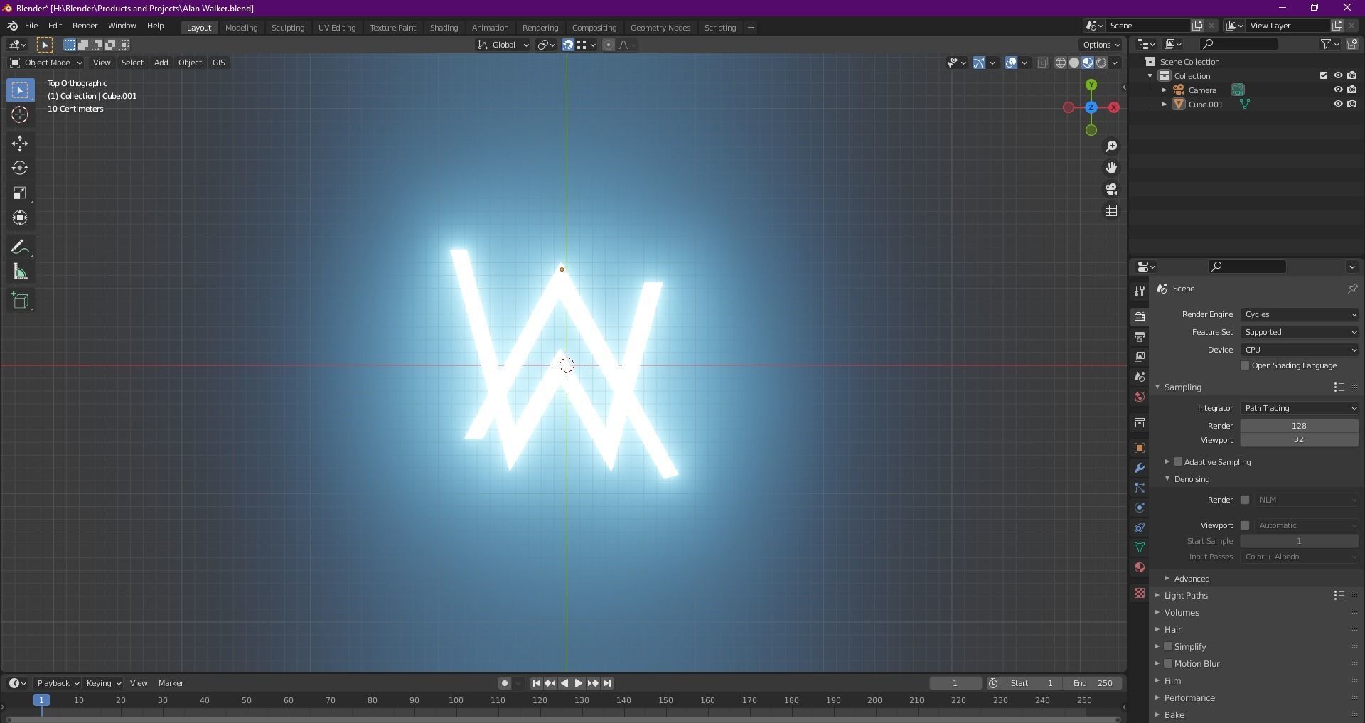 Alan Walker Logo Free 3D model_21