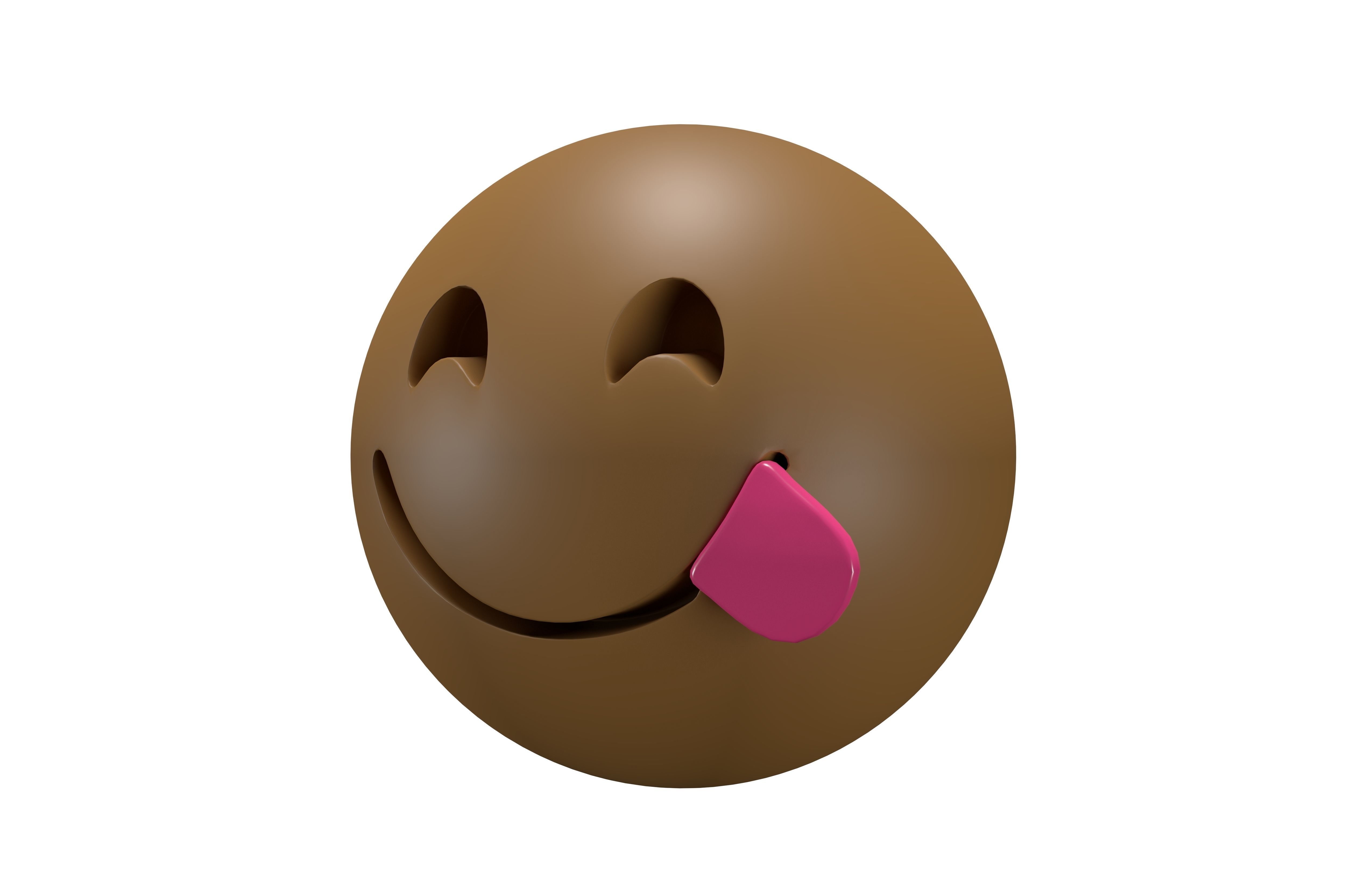 Face Savoring Food 03 Low-poly 3D model_1