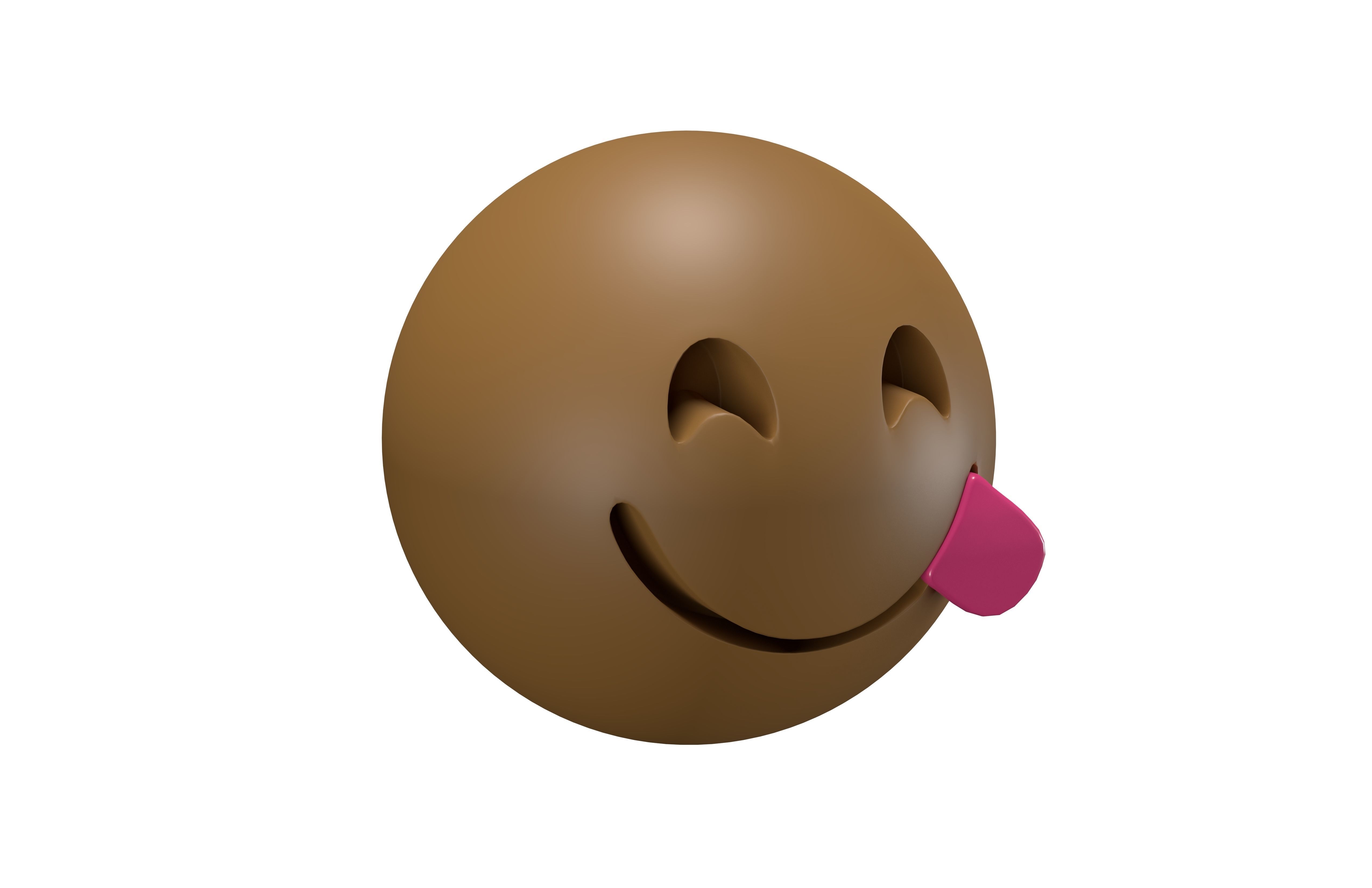 Face Savoring Food 03 Low-poly 3D model_2