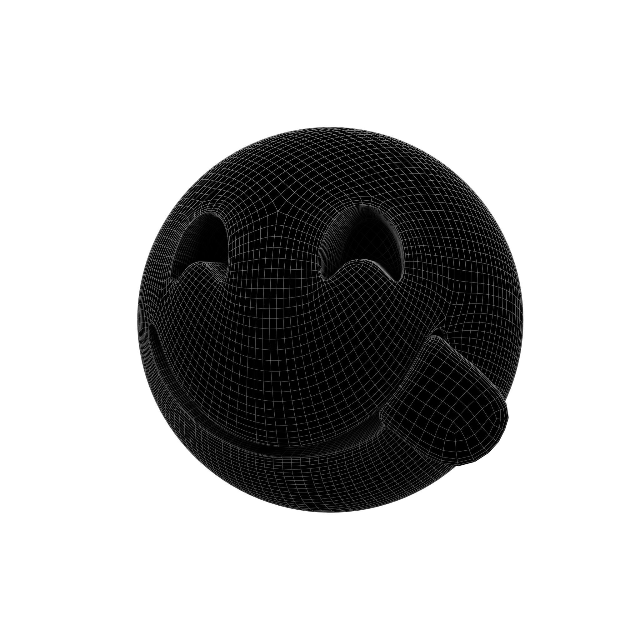 Face Savoring Food 03 Low-poly 3D model_4