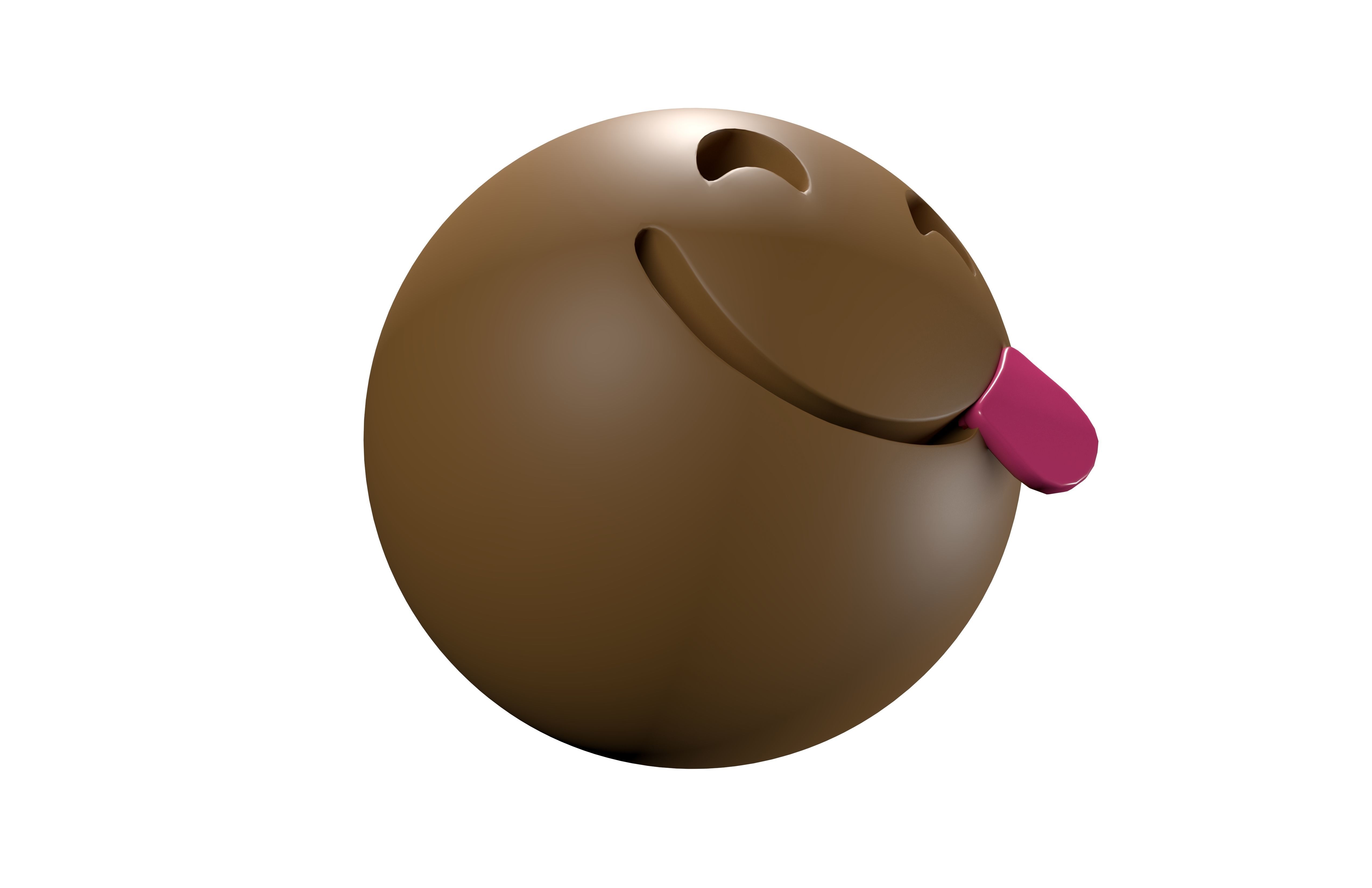 Face Savoring Food 03 Low-poly 3D model_3