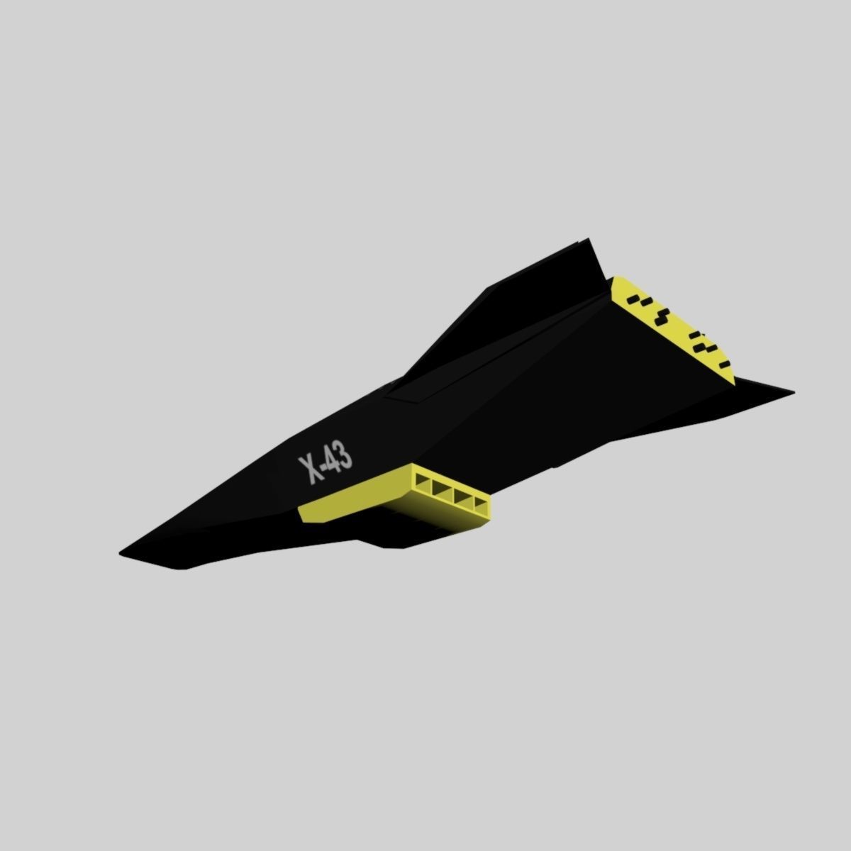 NASA X-43A HYPER X Low-poly 3D model_2