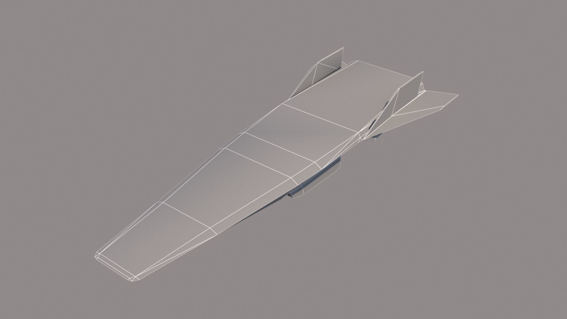 NASA X-43A HYPER X Low-poly 3D model_9