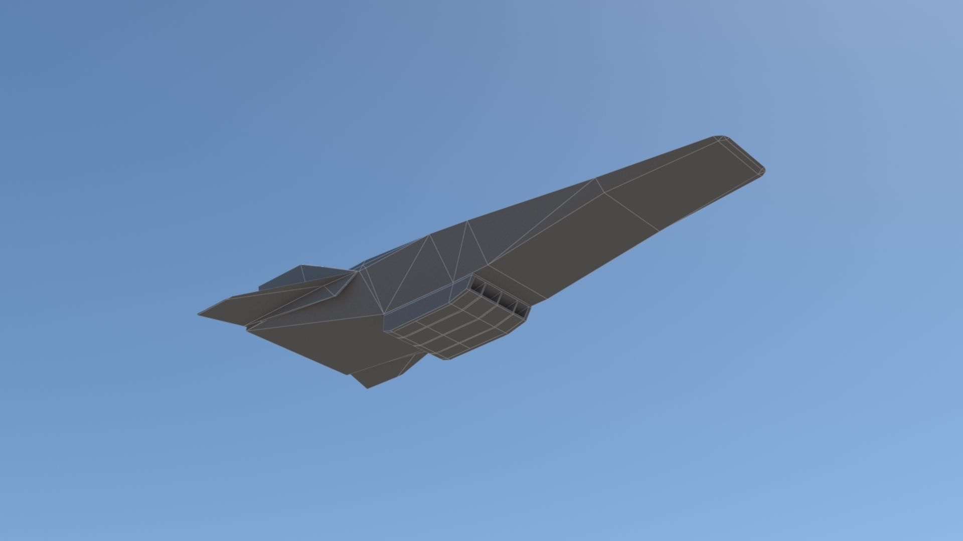 NASA X-43A HYPER X Low-poly 3D model_10