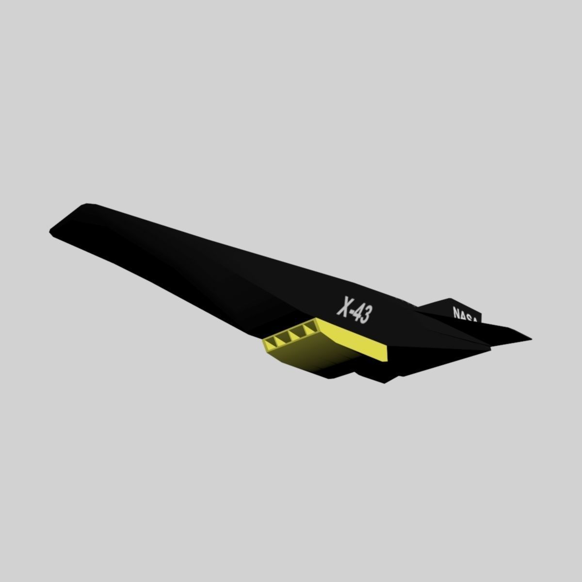 NASA X-43A HYPER X Low-poly 3D model_3