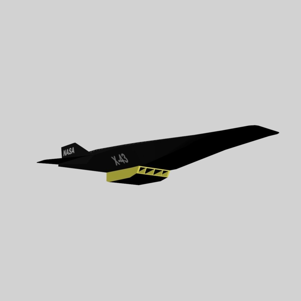 NASA X-43A HYPER X Low-poly 3D model_5