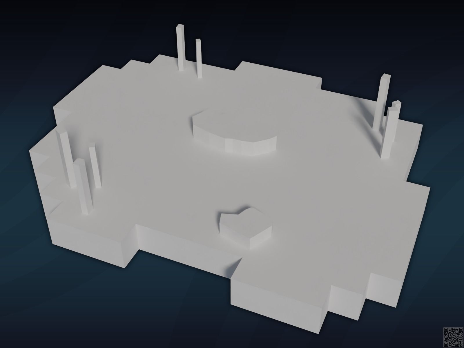 Low Poly Cartoon Islands Pack Low-poly 3D model_8