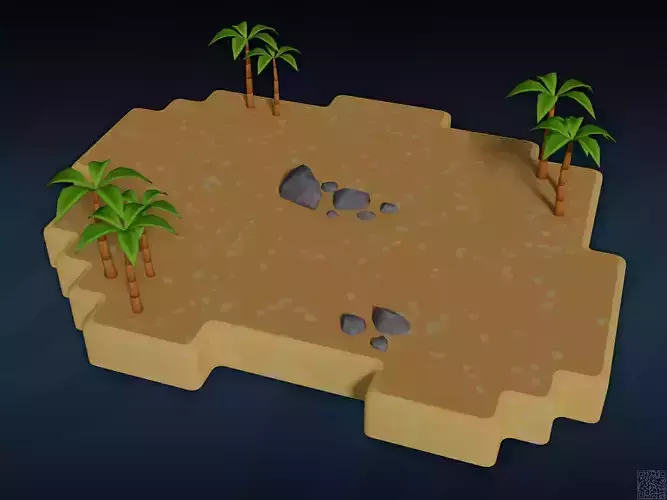Low Poly Cartoon Islands Pack