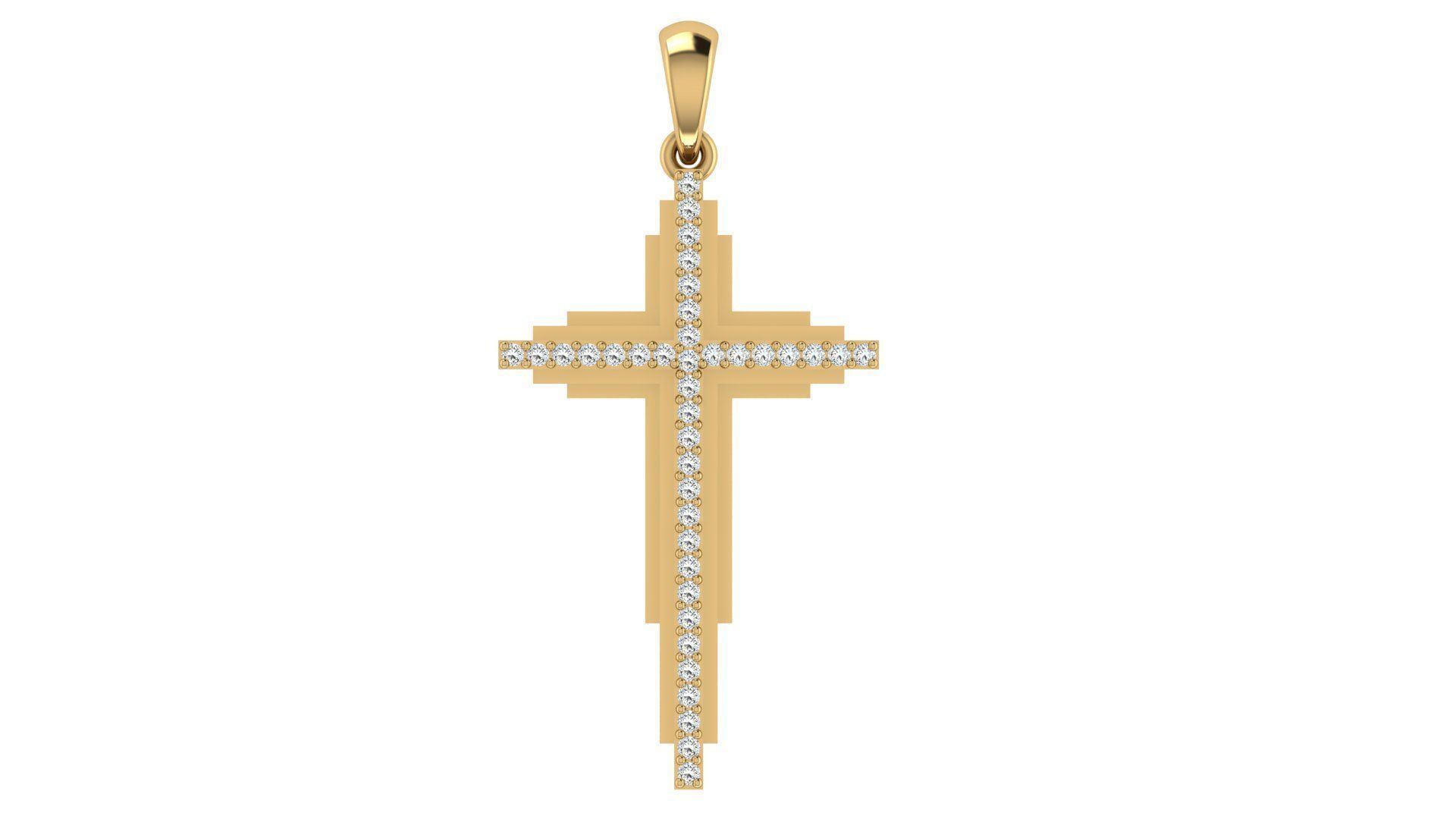 CROSS PENDANT CR04 3D print model_4