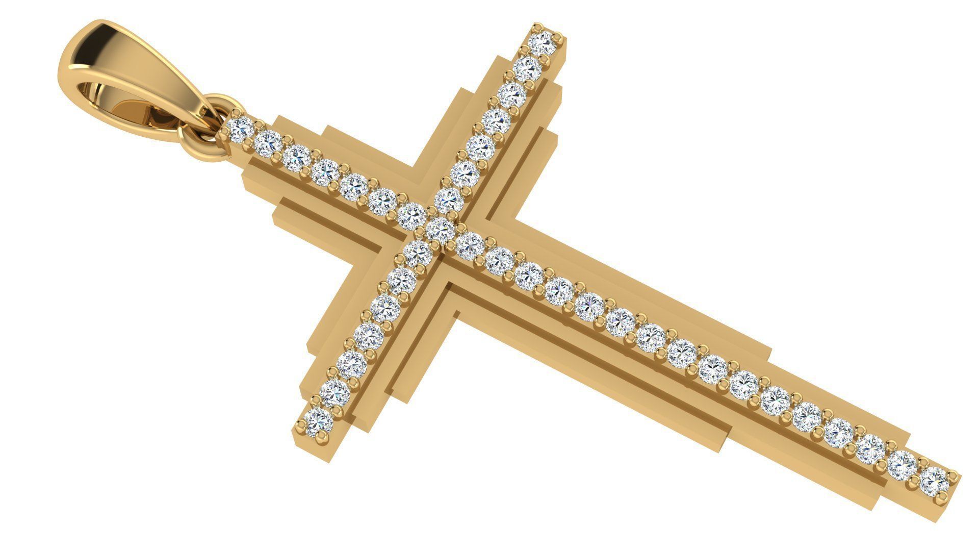 CROSS PENDANT CR04 3D print model_3