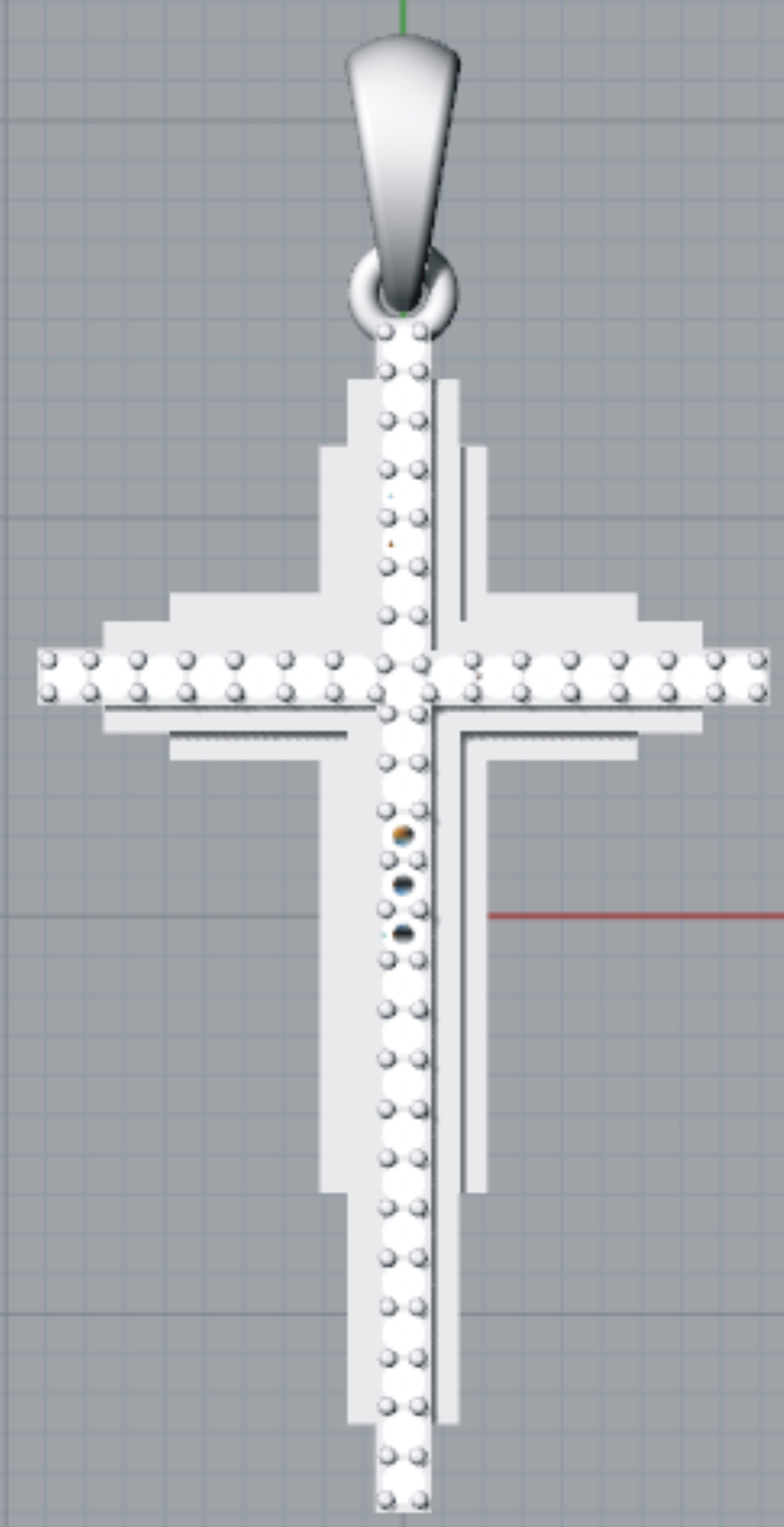 CROSS PENDANT CR04 3D print model_5
