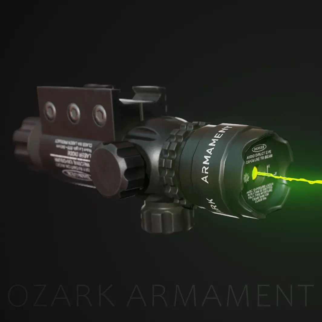 OZARK ARMAMENT Green Laser Sight System AAA PBR Game Ready Low-poly 3D model_0