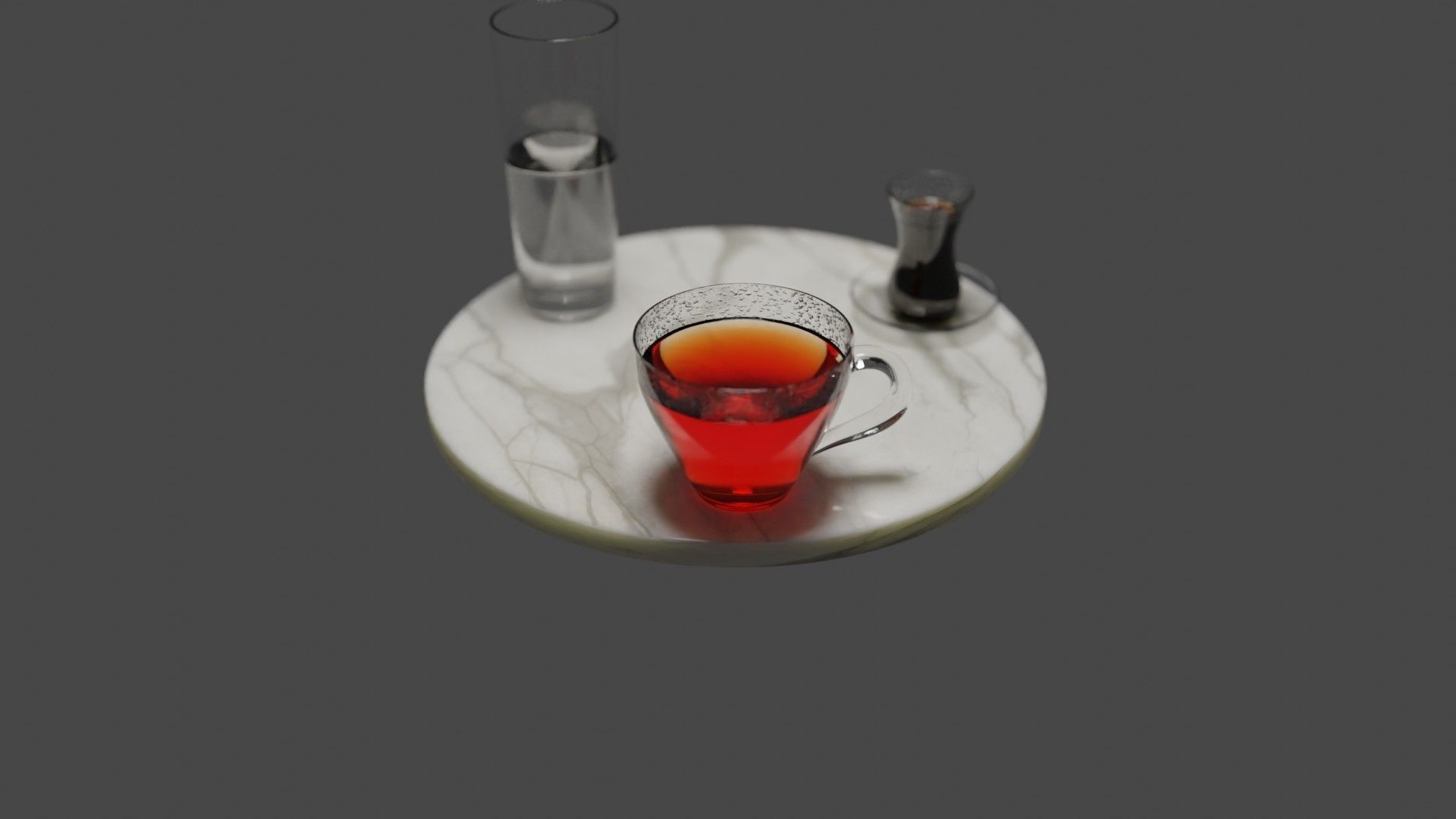 Table with drink Free 3D model_4
