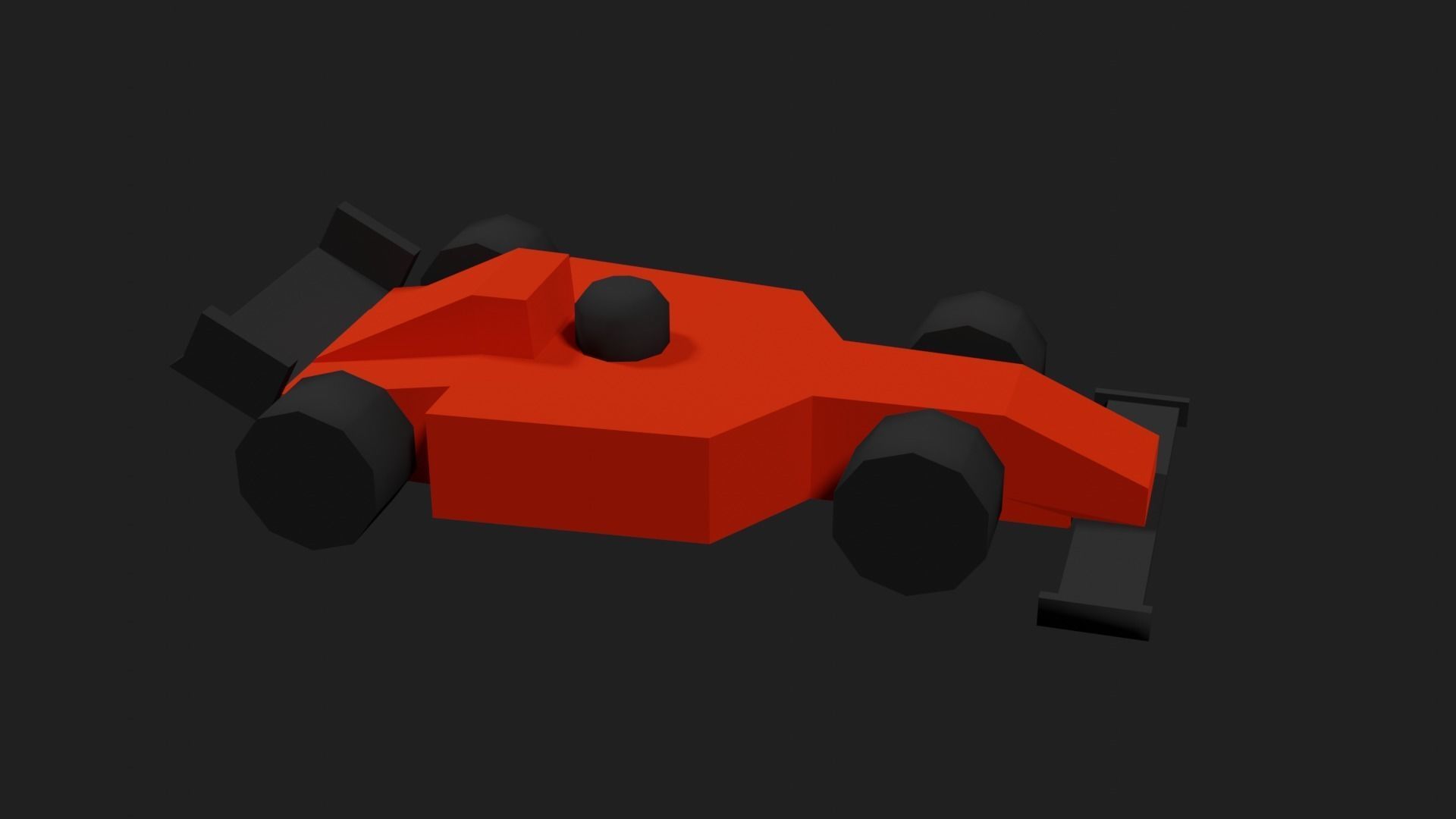 Lowpoly Toy Raycing Car Low-poly 3D model_20