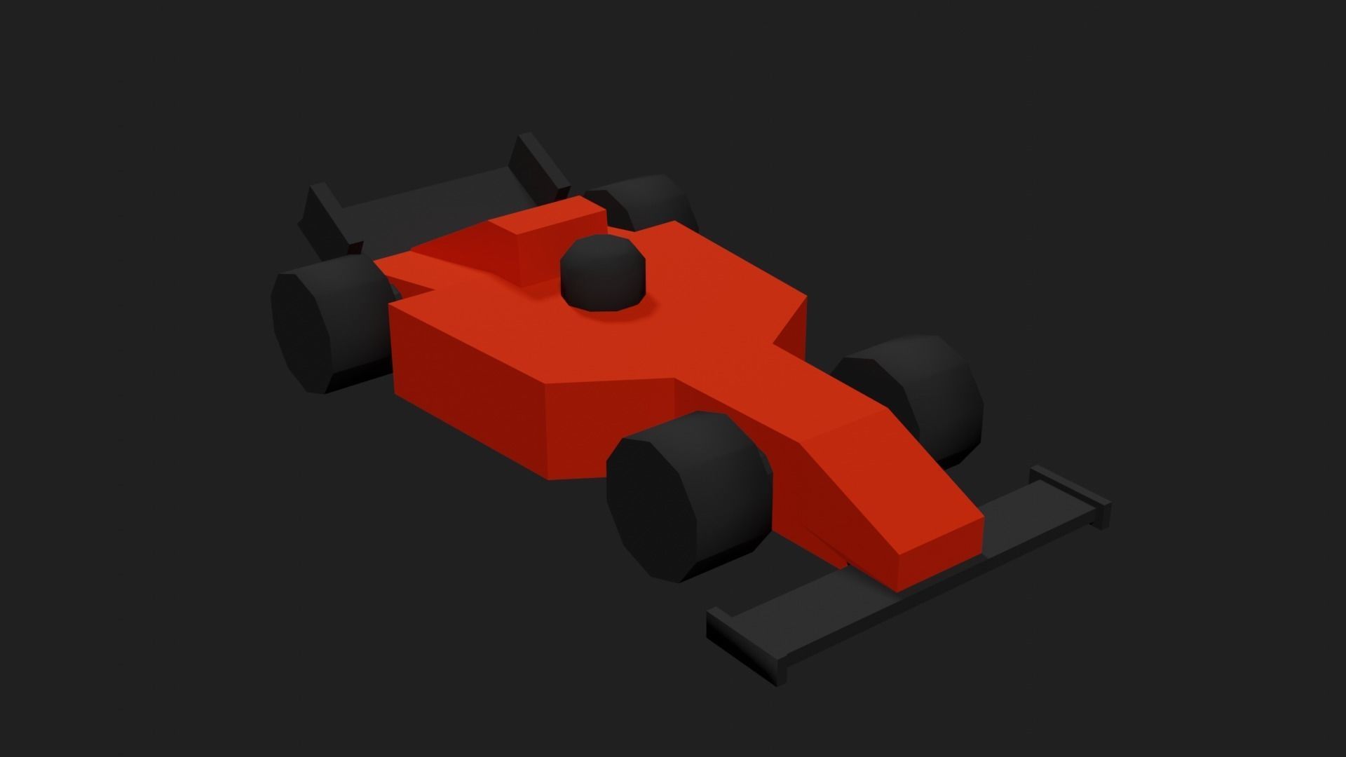 Lowpoly Toy Raycing Car Low-poly 3D model_2