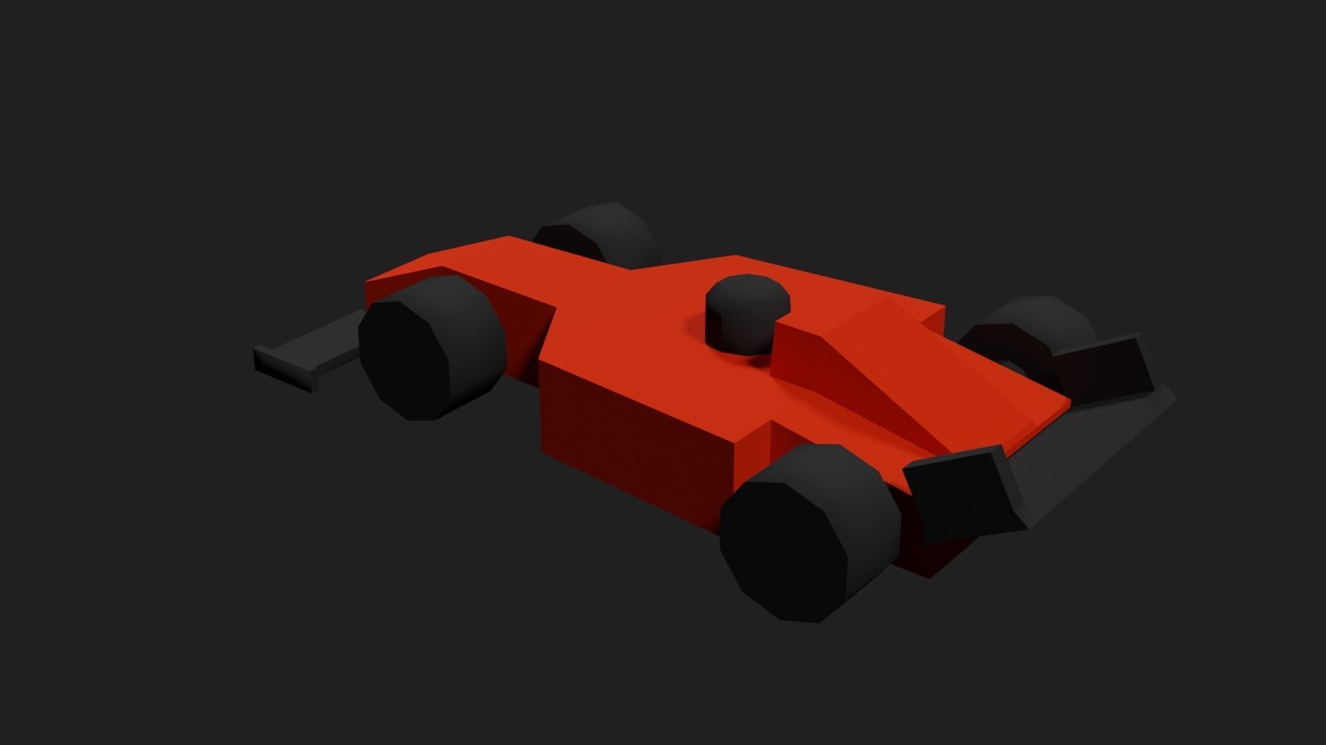 Lowpoly Toy Raycing Car Low-poly 3D model_12