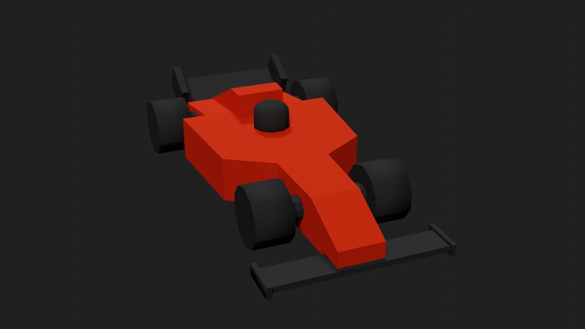 Lowpoly Toy Raycing Car Low-poly 3D model_3