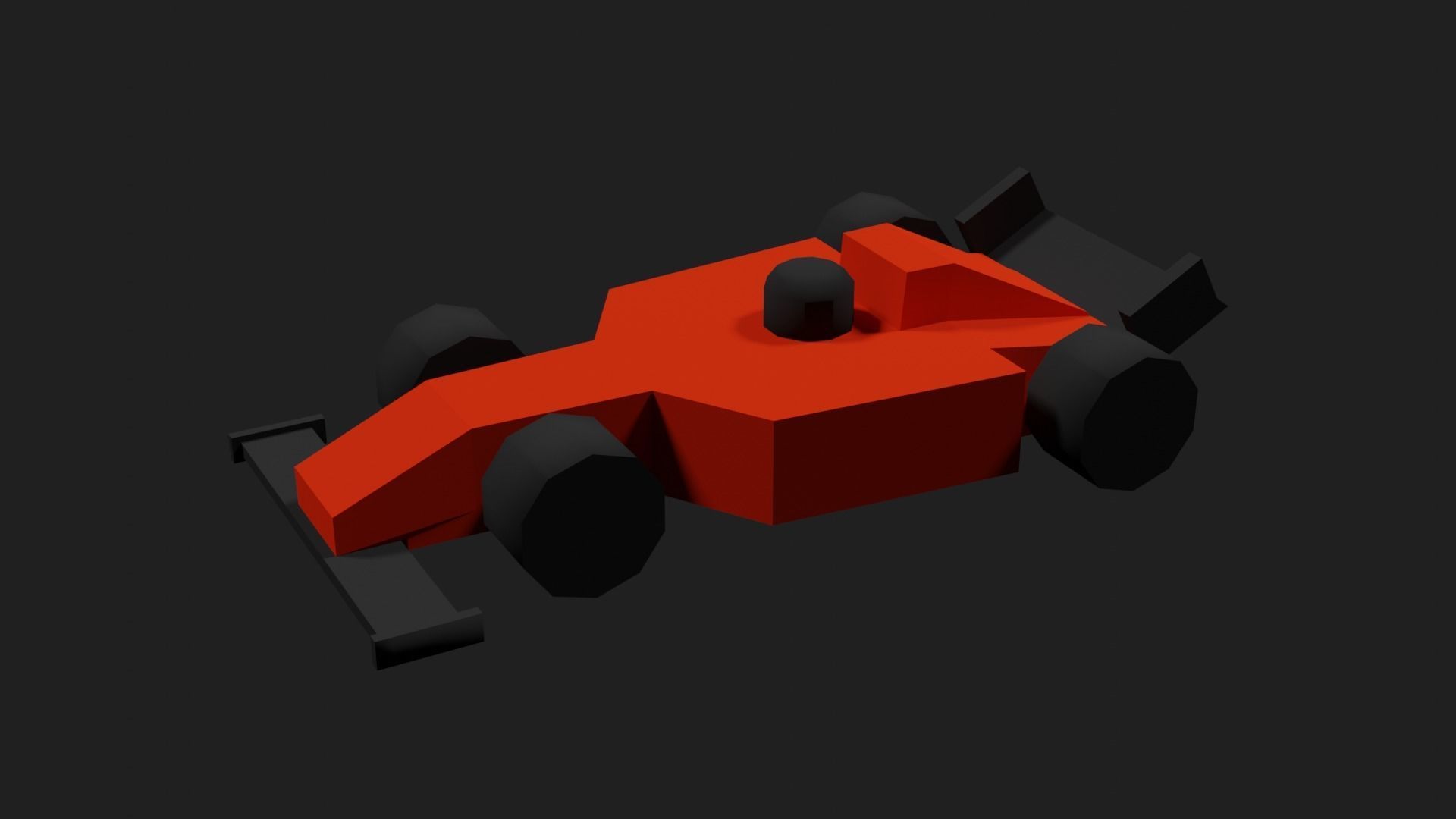 Lowpoly Toy Raycing Car Low-poly 3D model_7