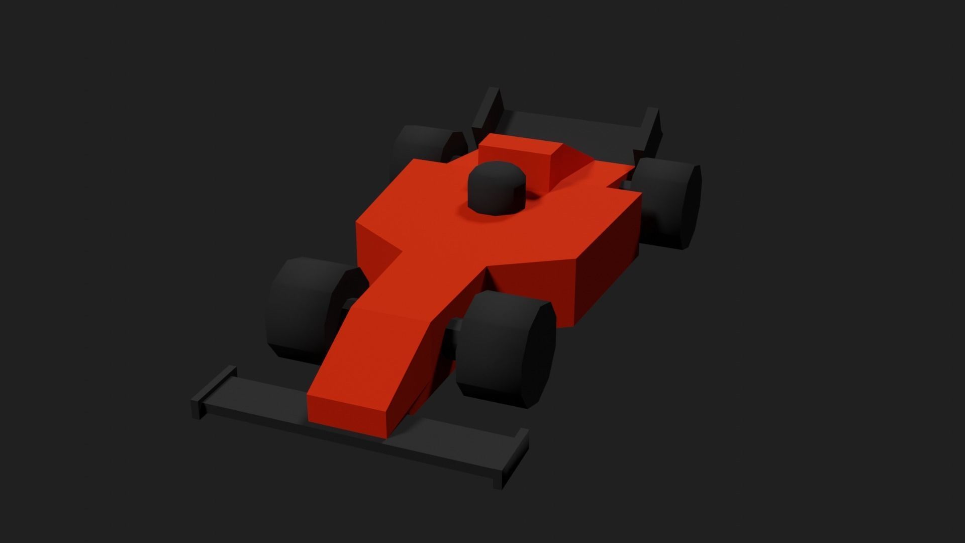 Lowpoly Toy Raycing Car Low-poly 3D model_5