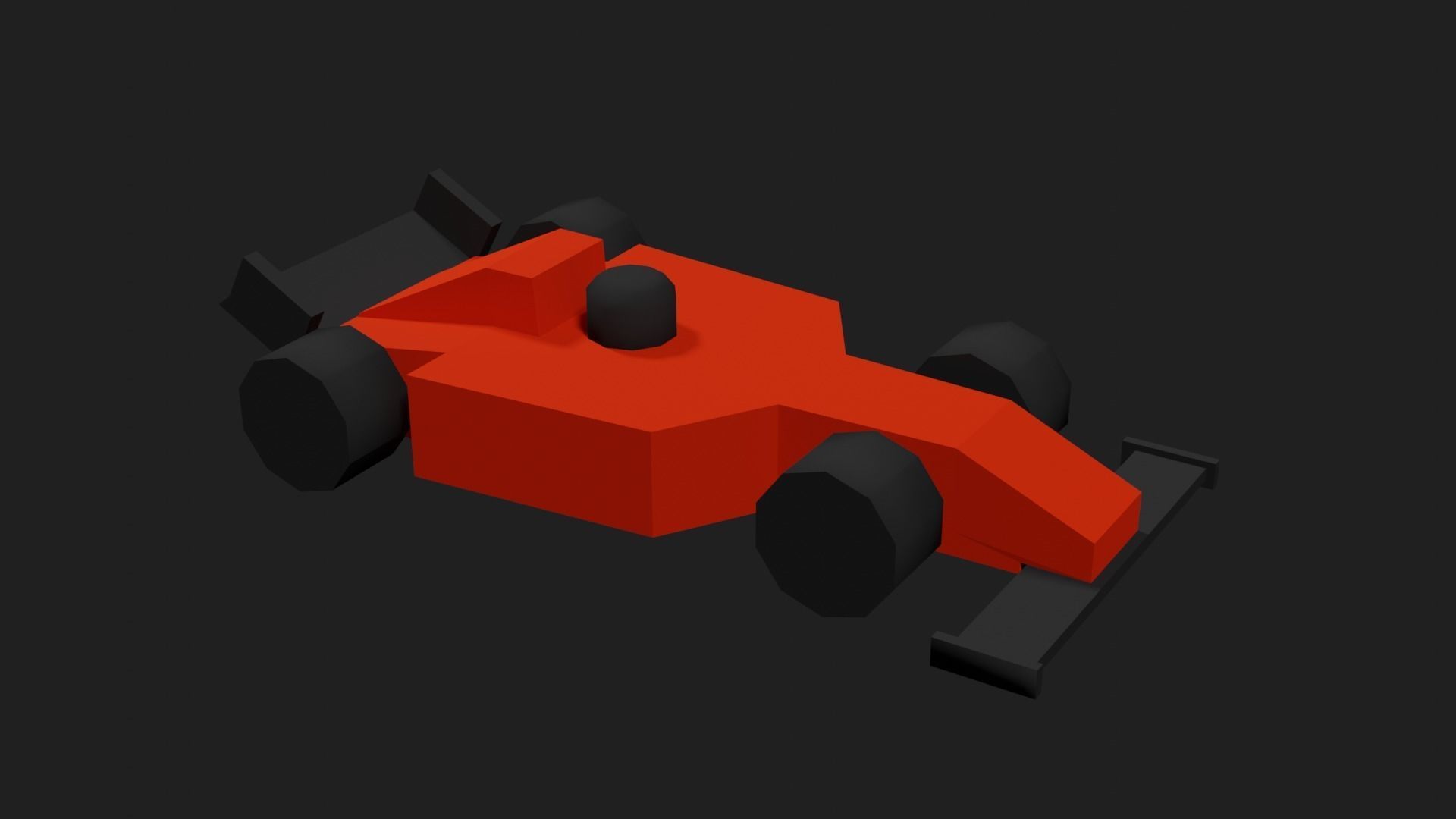 Lowpoly Toy Raycing Car Low-poly 3D model_21