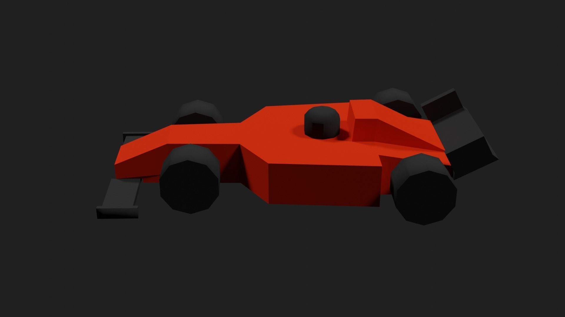 Lowpoly Toy Raycing Car Low-poly 3D model_9