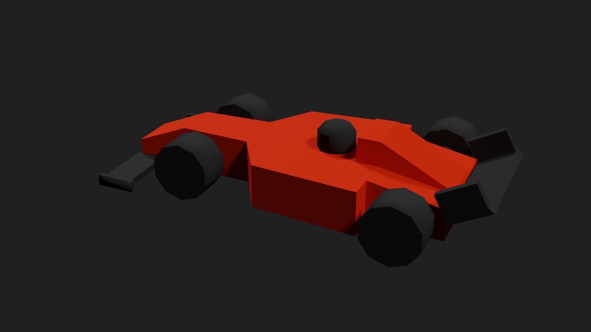 Lowpoly Toy Raycing Car Low-poly 3D model_11