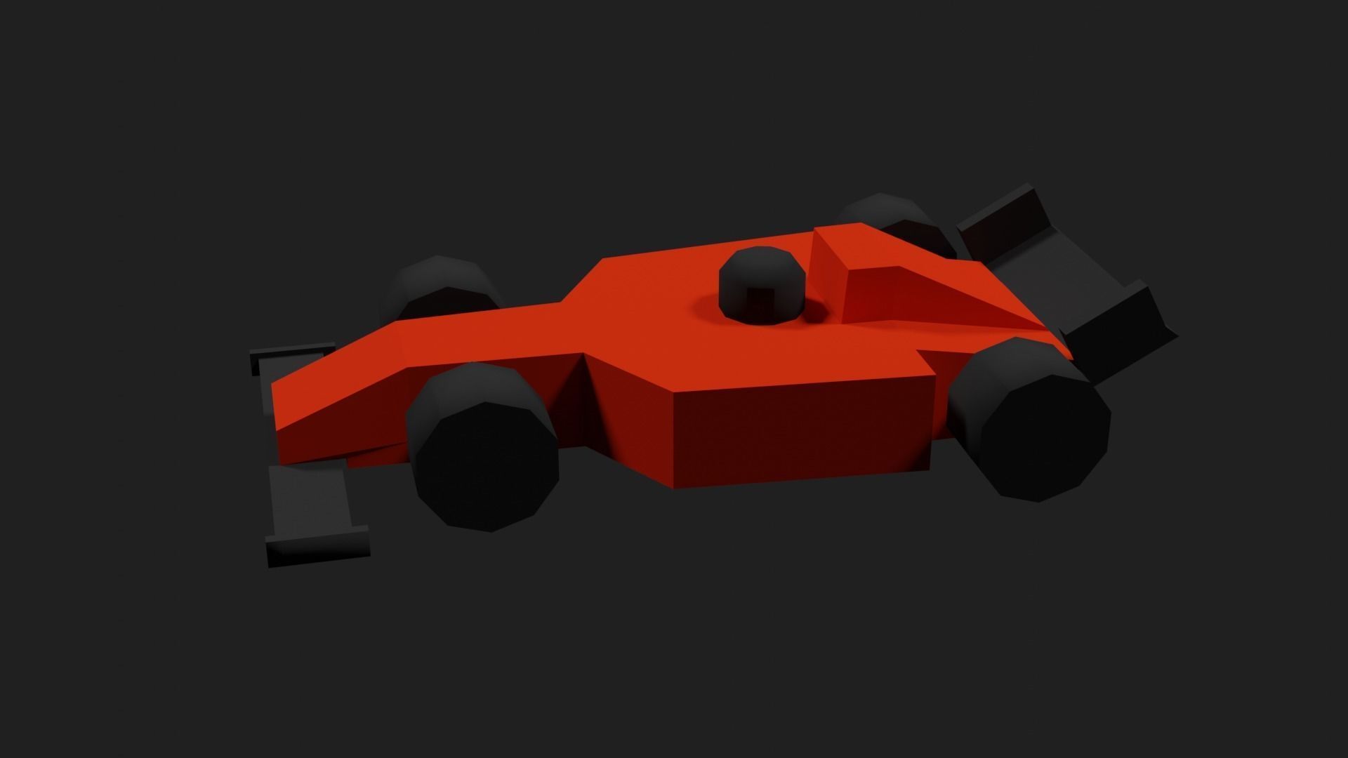 Lowpoly Toy Raycing Car Low-poly 3D model_8