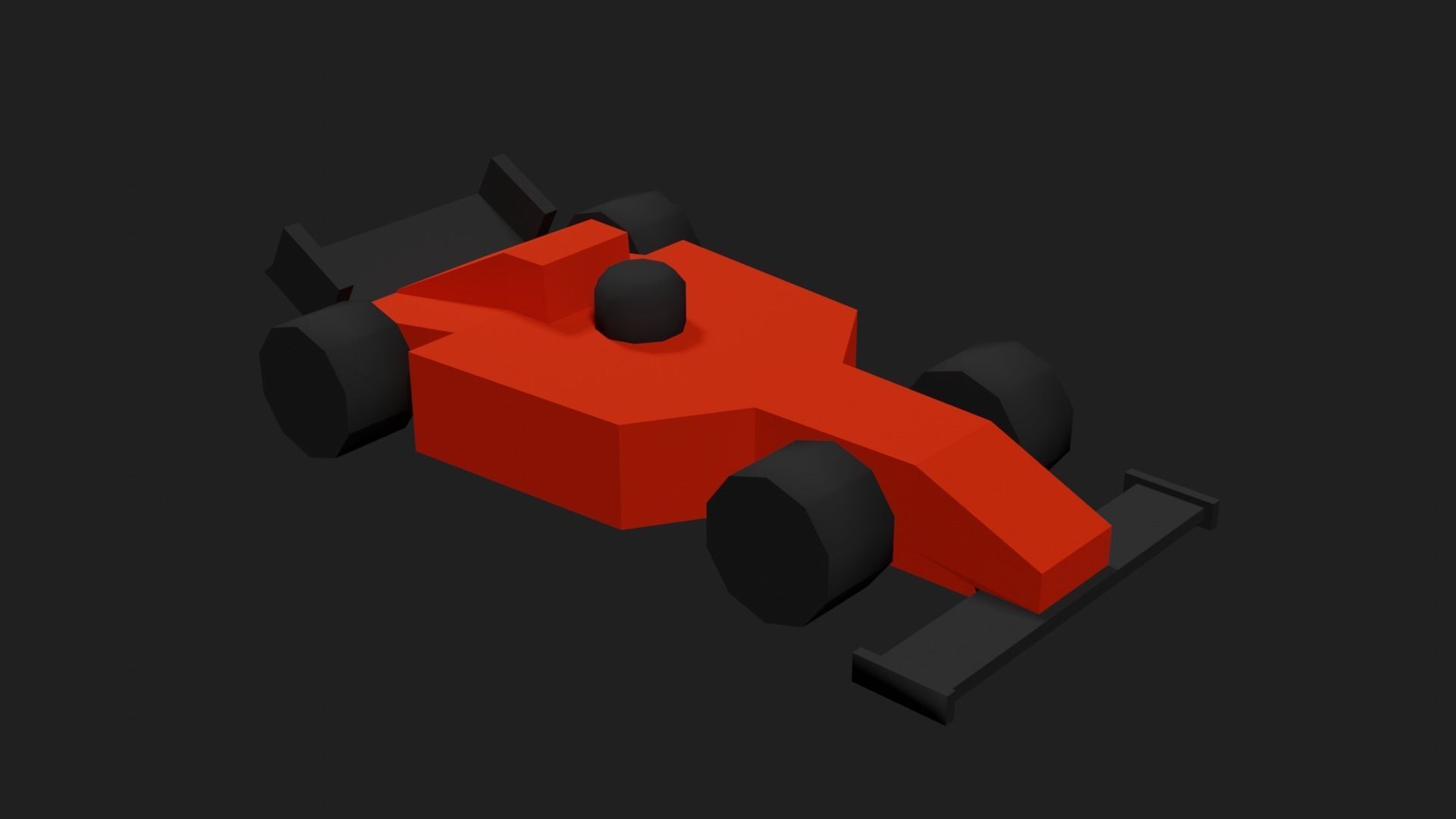 Lowpoly Toy Raycing Car Low-poly 3D model_22