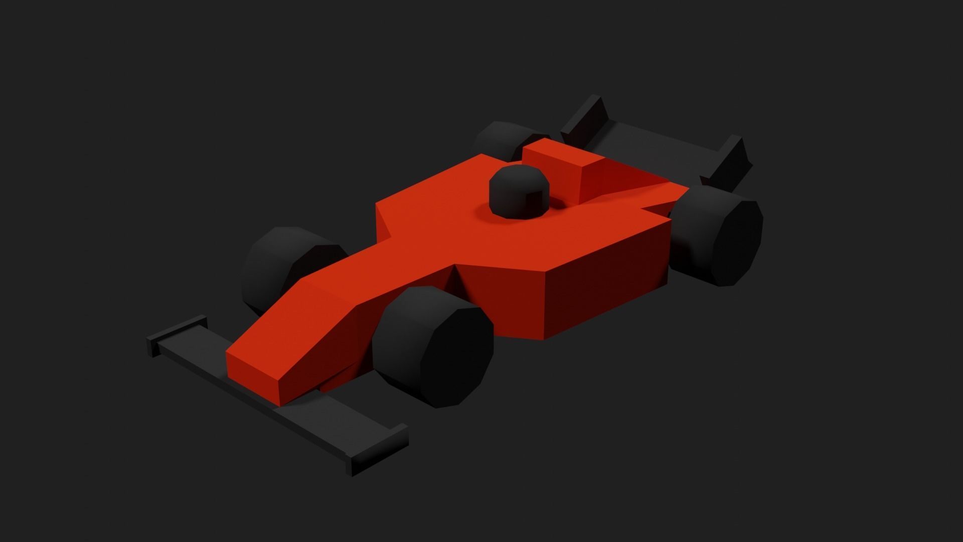 Lowpoly Toy Raycing Car Low-poly 3D model_6