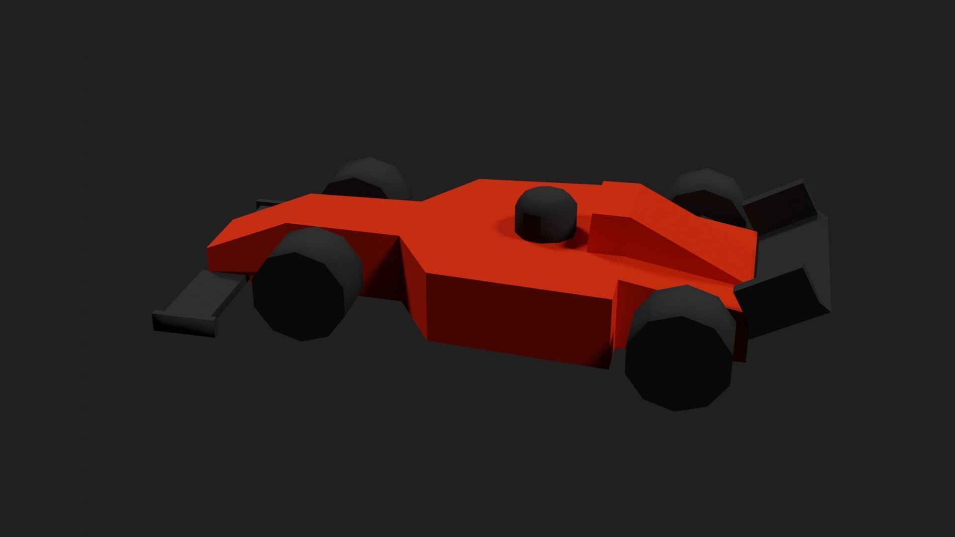Lowpoly Toy Raycing Car Low-poly 3D model_10