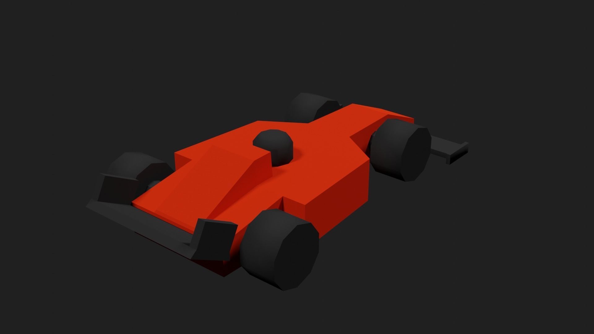 Lowpoly Toy Raycing Car Low-poly 3D model_17