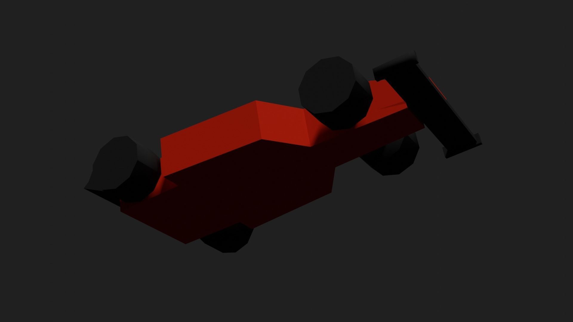 Lowpoly Toy Raycing Car Low-poly 3D model_28