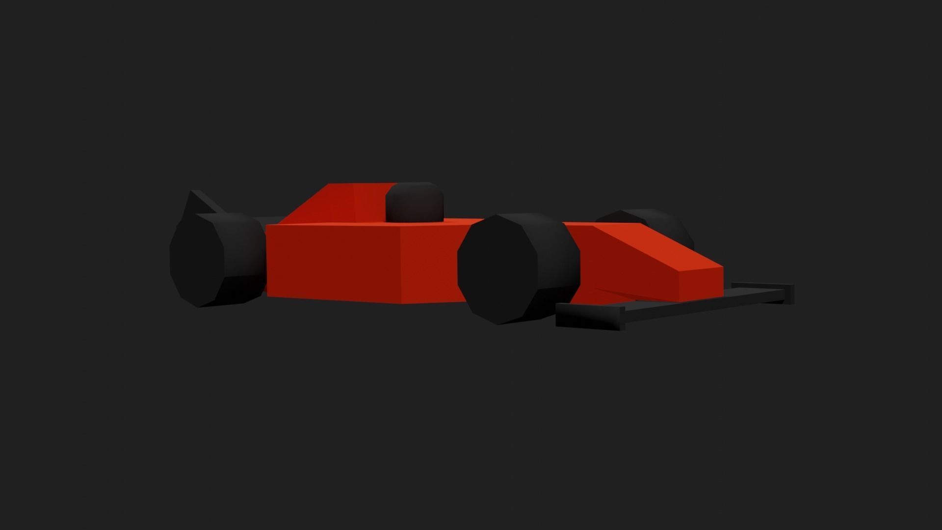 Lowpoly Toy Raycing Car Low-poly 3D model_25