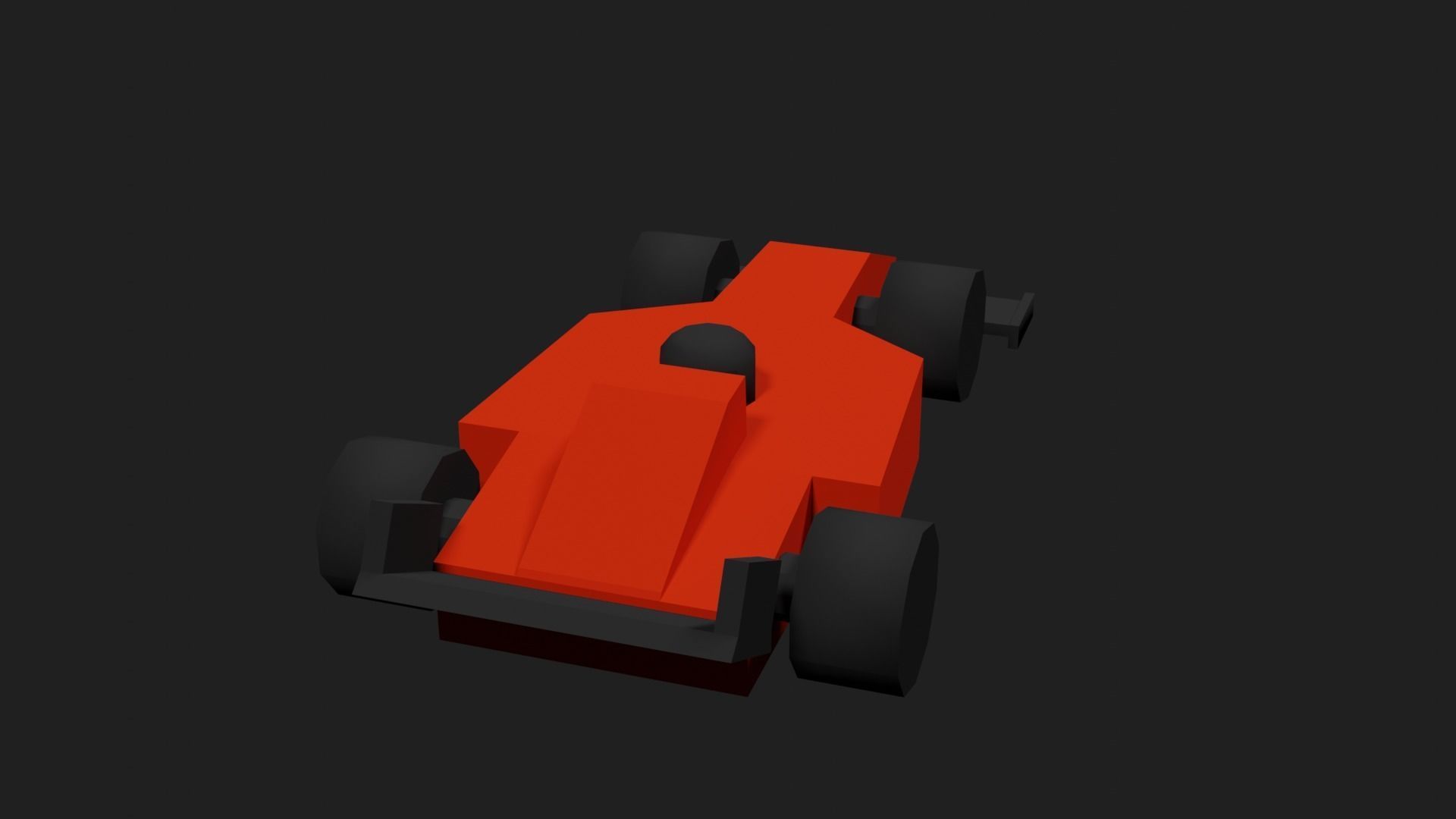 Lowpoly Toy Raycing Car Low-poly 3D model_16